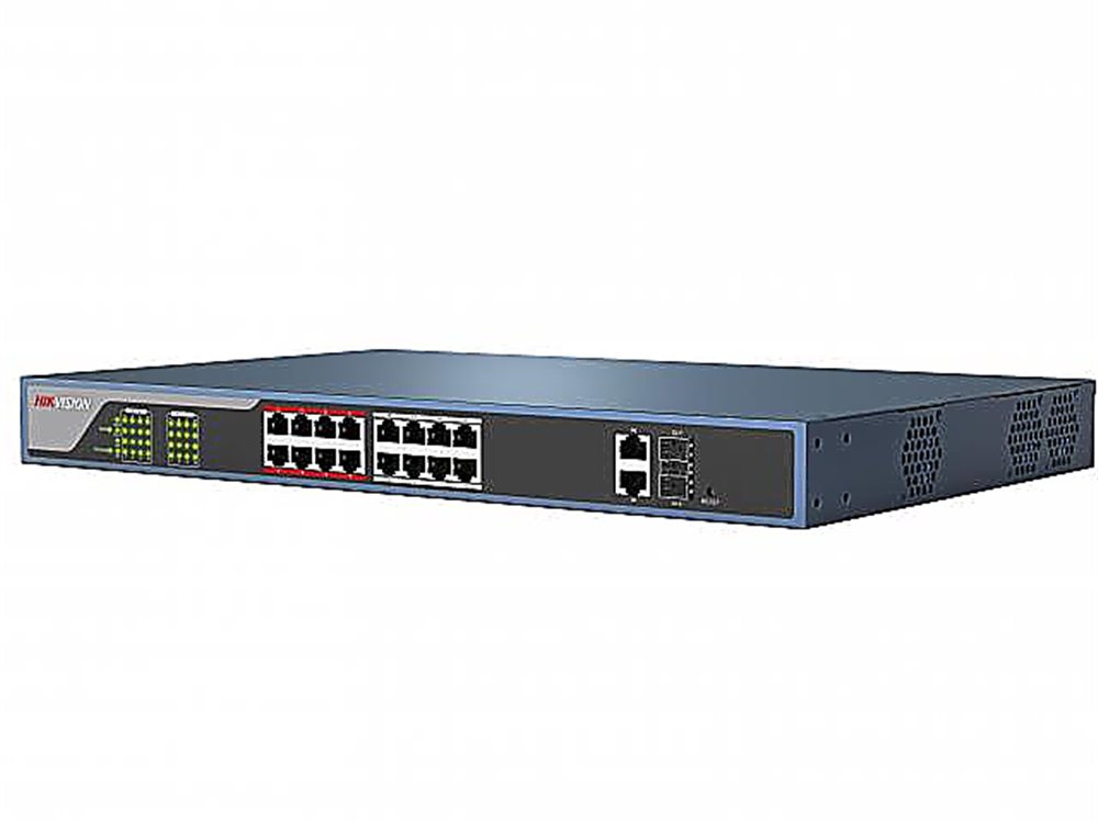 Неуправляемый PoE коммутатор DS-3E0318P-E (B)  16 портов RJ45 100M PoE