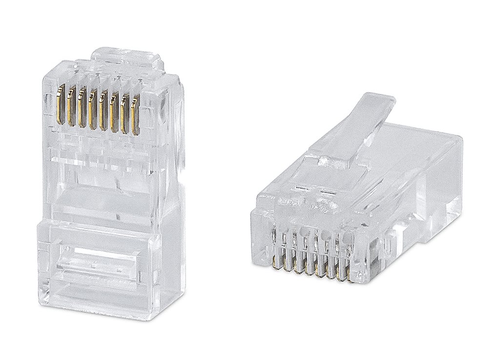 Cabeus 8P8C-C6(1.20)-FC Коннектор RJ-45 быстрой установки под витую пару, категория 6 , универсальный (для одножильного и многожильного кабеля)