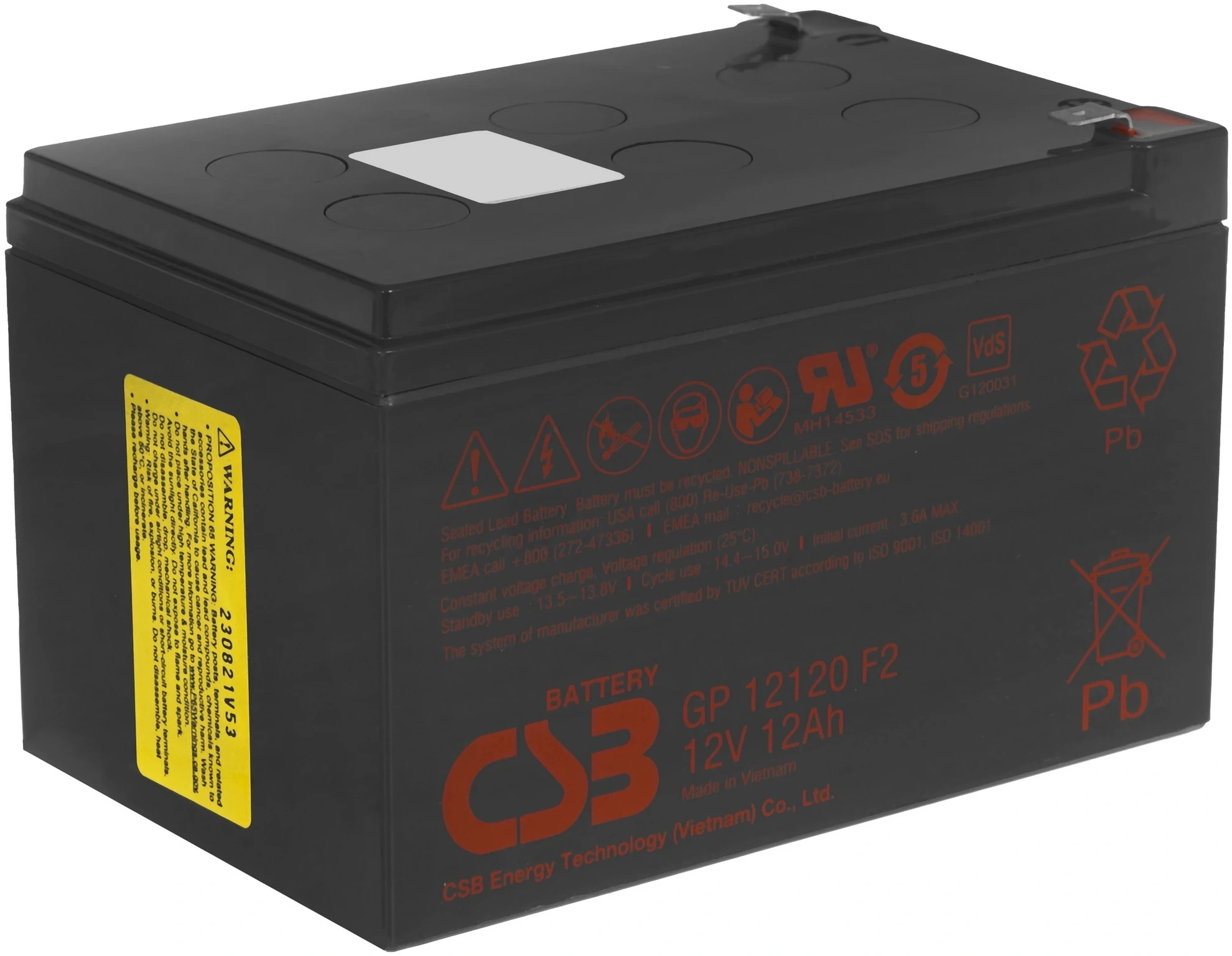 Батарея для ИБП CSB GP12120 F2 12В 12Ач