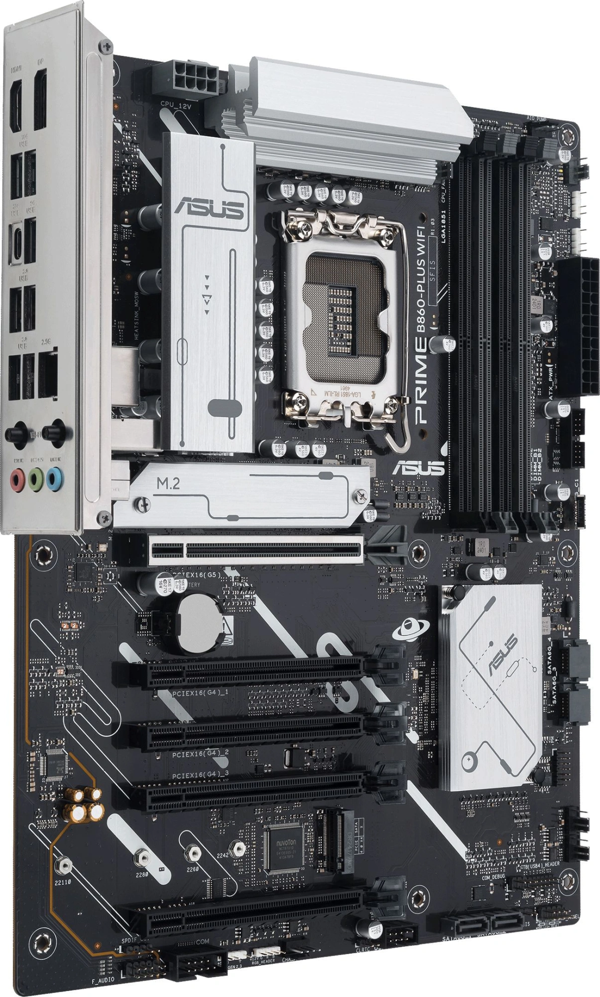 Материнская плата Asus PRIME B860-PLUS WIFI Soc-1851 Intel B860 4xDDR5 ATX AC`97 8ch(7.1) 2.5Gg RAID+HDMI+DP