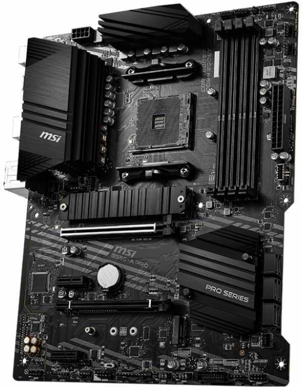 Материнская плата MSI B550-A PRO Soc-AM4 AMD B550 4xDDR4 ATX AC`97 8ch(7.1) GbLAN RAID+HDMI+DP