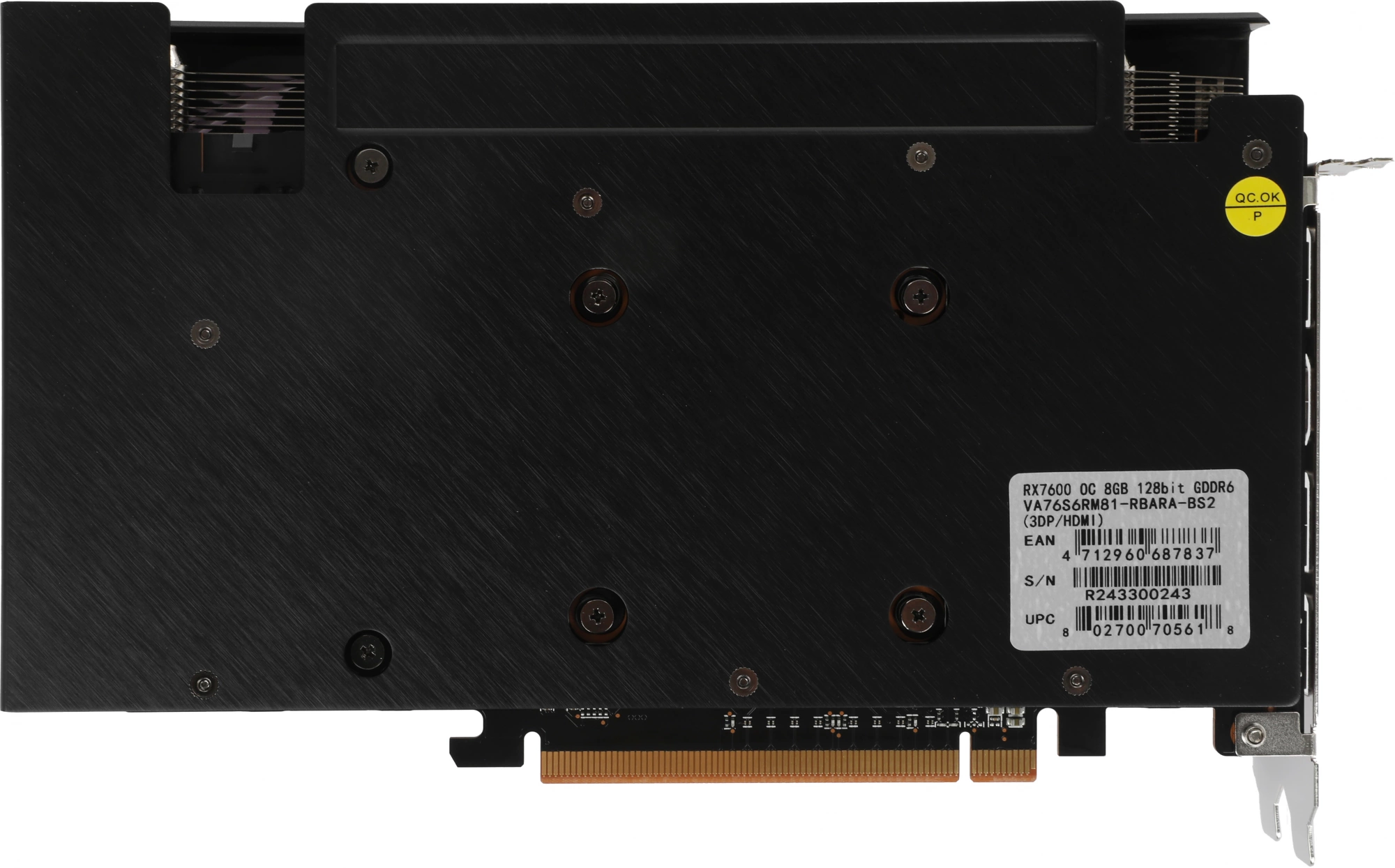 Видеокарта Biostar PCI-E 4.0 VA76S6RM81 RX7600 OC AMD Radeon RX 7600 8Gb 128bit GDDR6 2318/18000 HDMIx1 DPx3 HDCP Ret