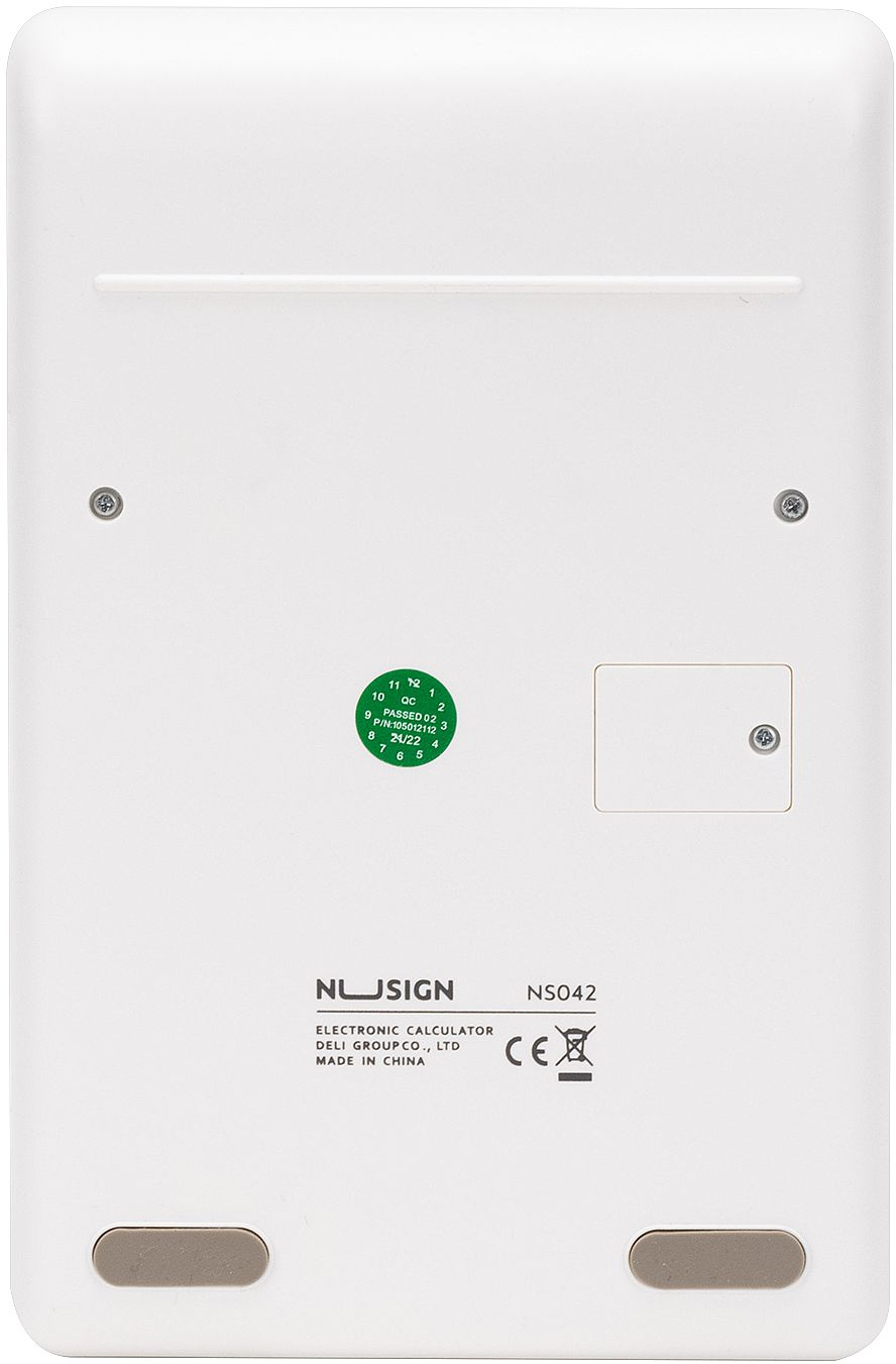 Калькулятор настольный Deli Nusign ENS042WHITE белый 12-разр.