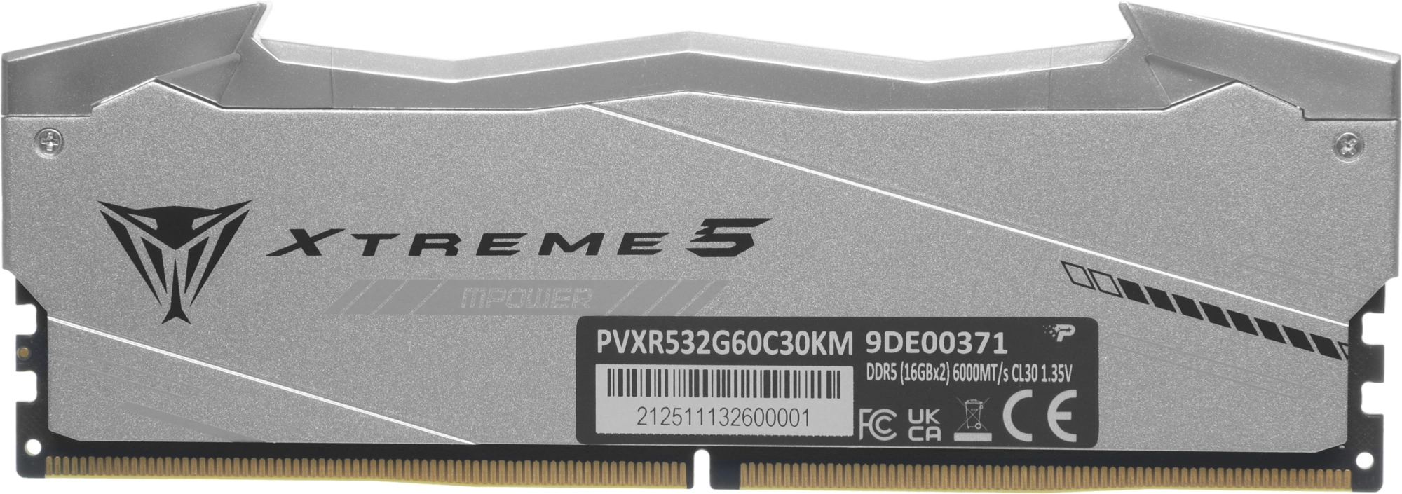 Память DDR5 2x16GB 6000MHz Patriot PVXR532G60C30KM Viper Xtreme 5 RGB RTL Gaming PC5-48000 CL30 DIMM 288-pin 1.35В с радиатором Ret