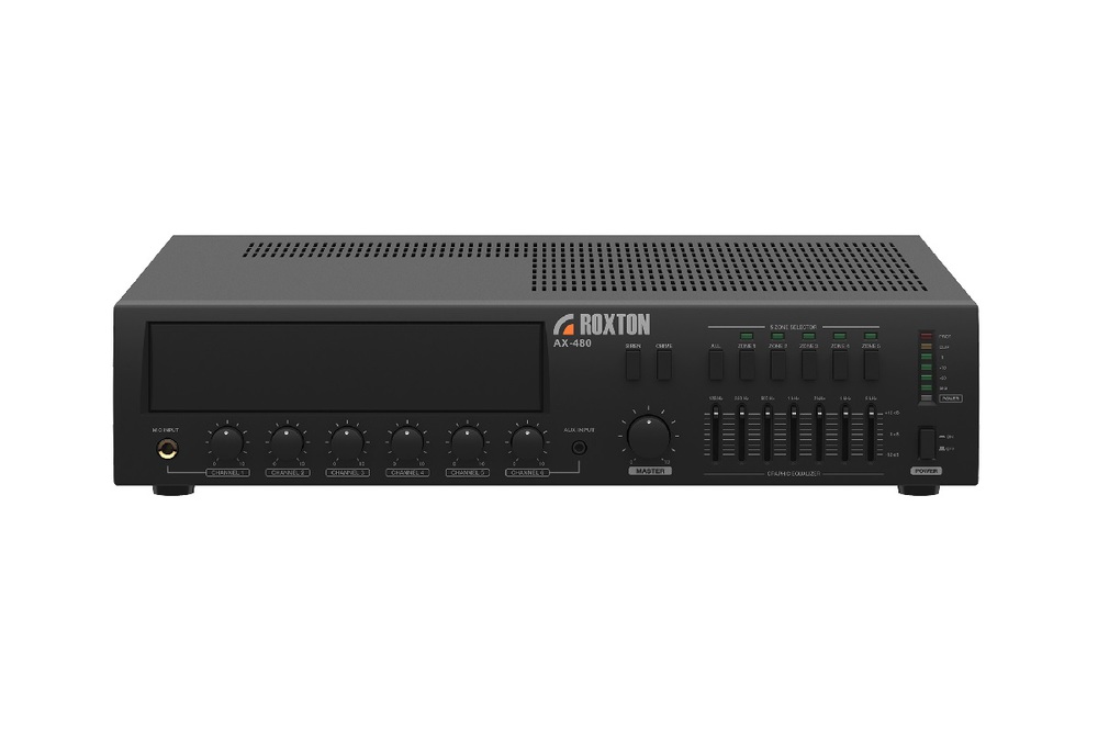 AX-480 - Усилитель 480 Вт, 3 микр.+ 3 унив. входа, 5 зон, работа с RM-05