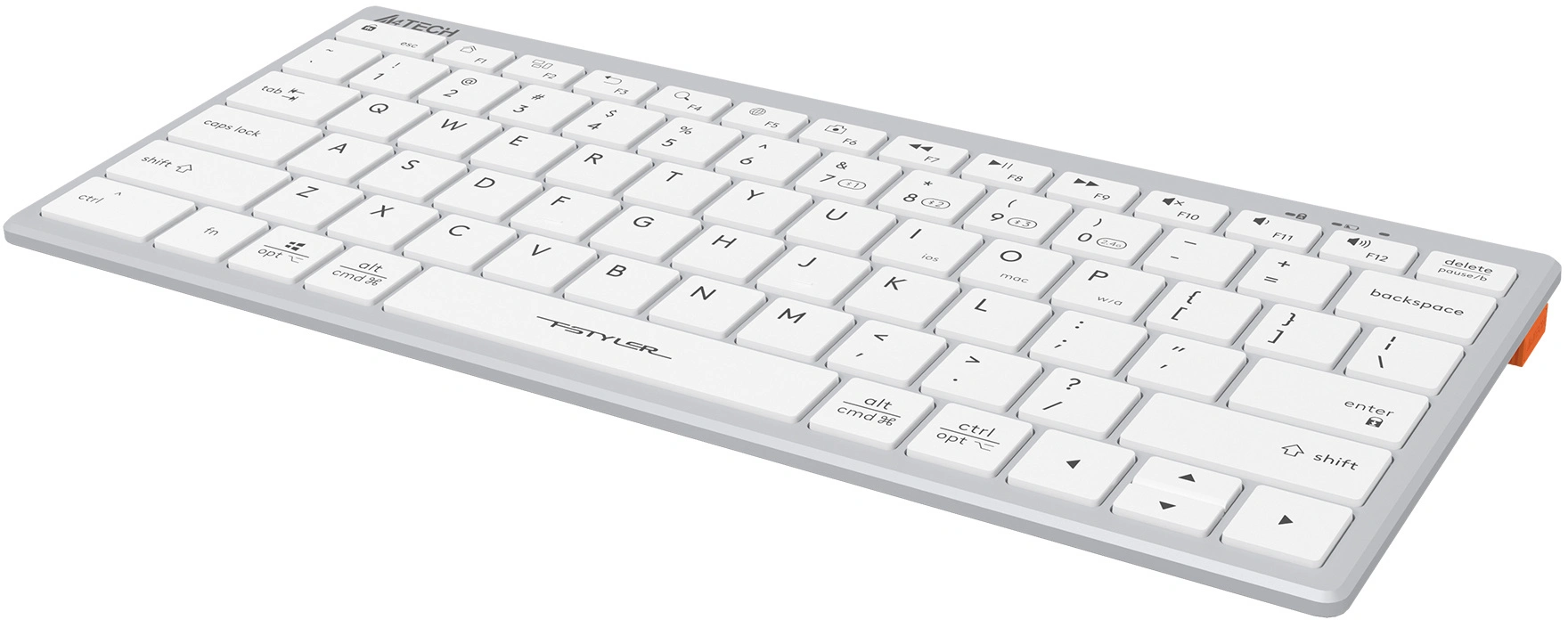 Клавиатура A4Tech FBX51C белый USB беспроводная BT/Radio slim Multimedia (FBX51C WHITE)