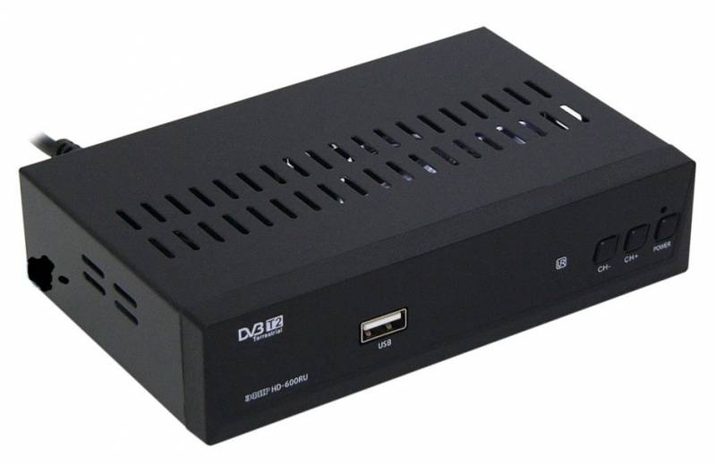 Ресивер DVB-T2 Сигнал Эфир HD-600RU черный