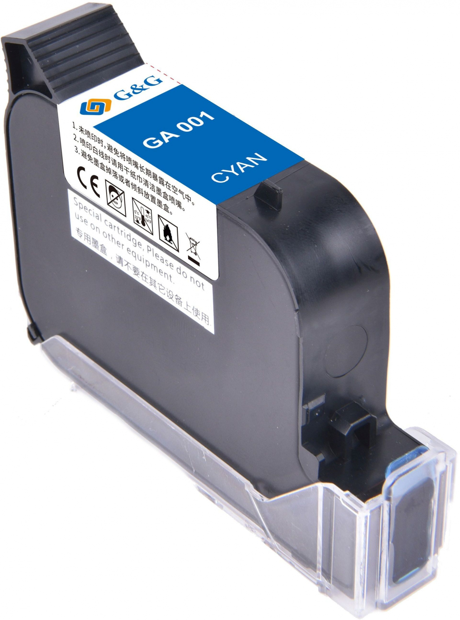 Картридж струйный G&G GA-001C голуб.пигм. (42мл) для G&G GG-HH1001 с чипом