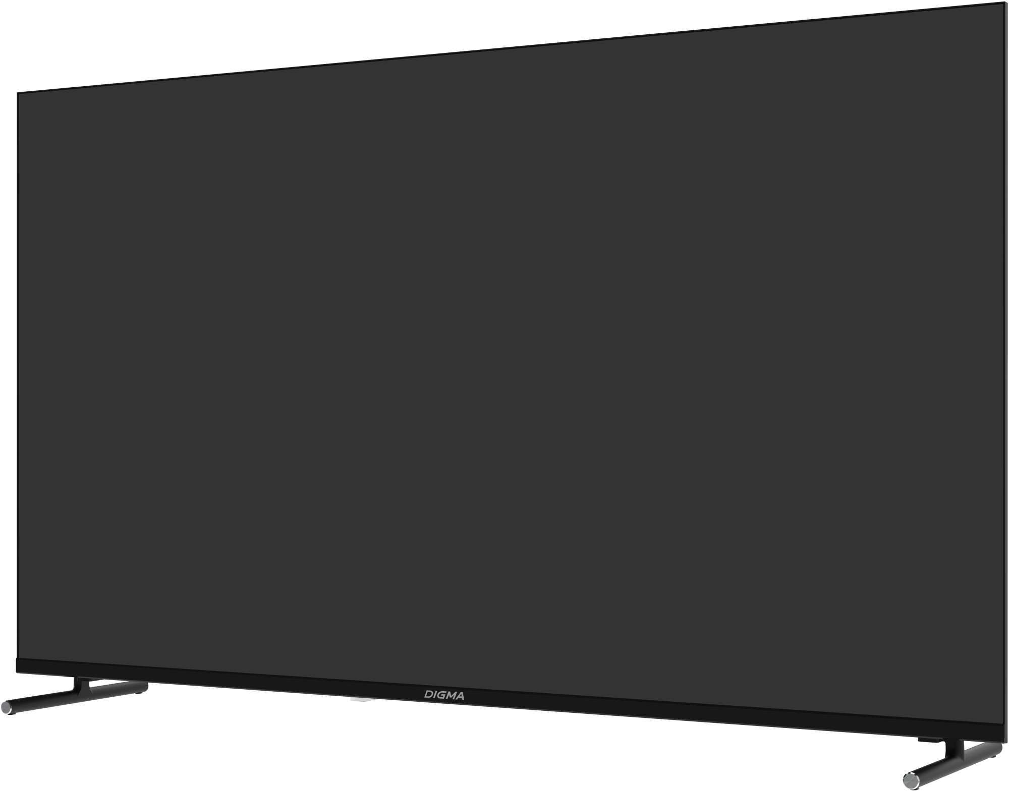 Телевизор LED Digma 50" DM-LED50UBB33 Яндекс.ТВ Frameless Metal черный 4K Ultra HD 60Hz DVB-T DVB-T2 DVB-C DVB-S DVB-S2 USB WiFi Smart TV