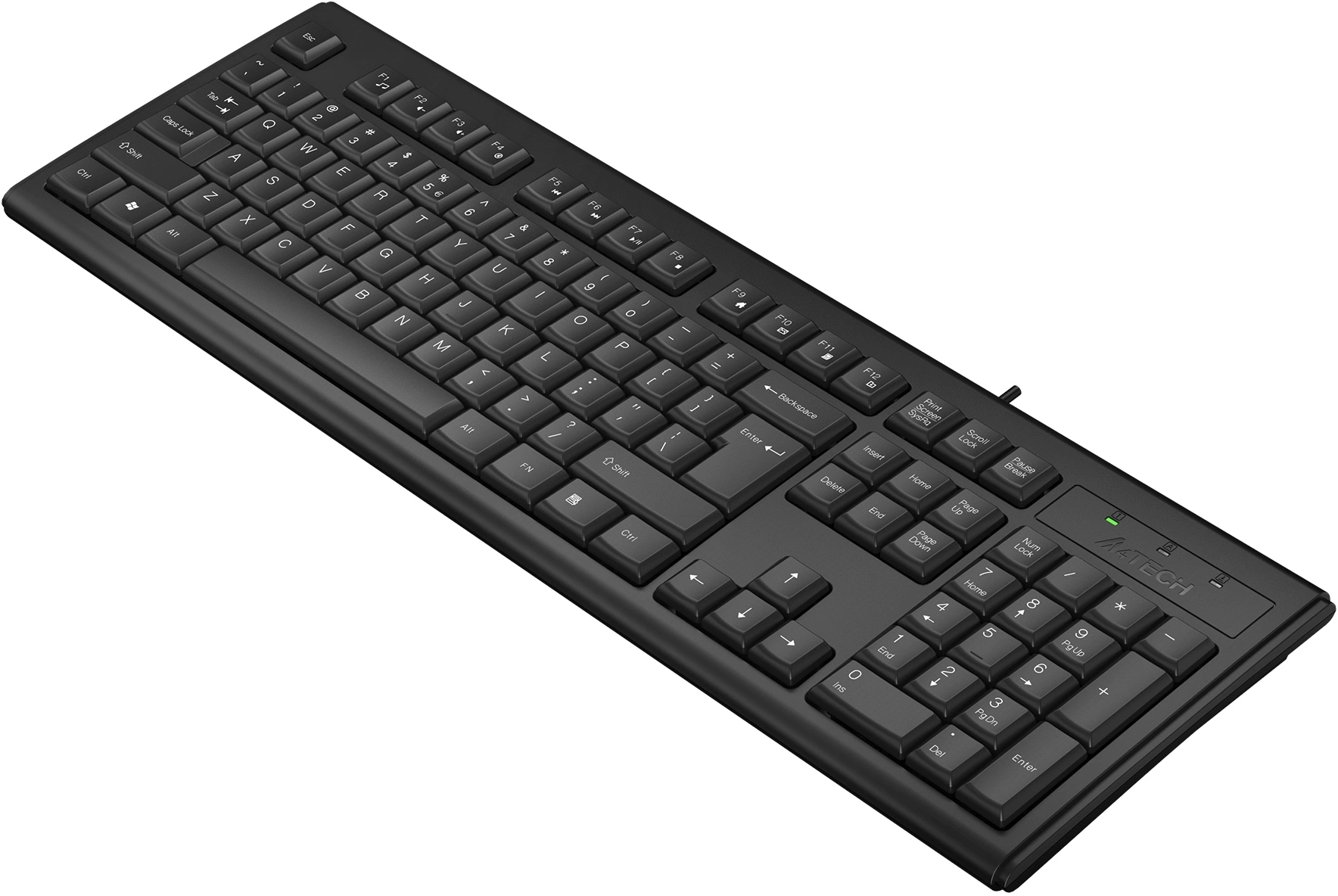 Клавиатура A4Tech KR-83 черный USB (KR-83 BLACK) кабель 1.5м