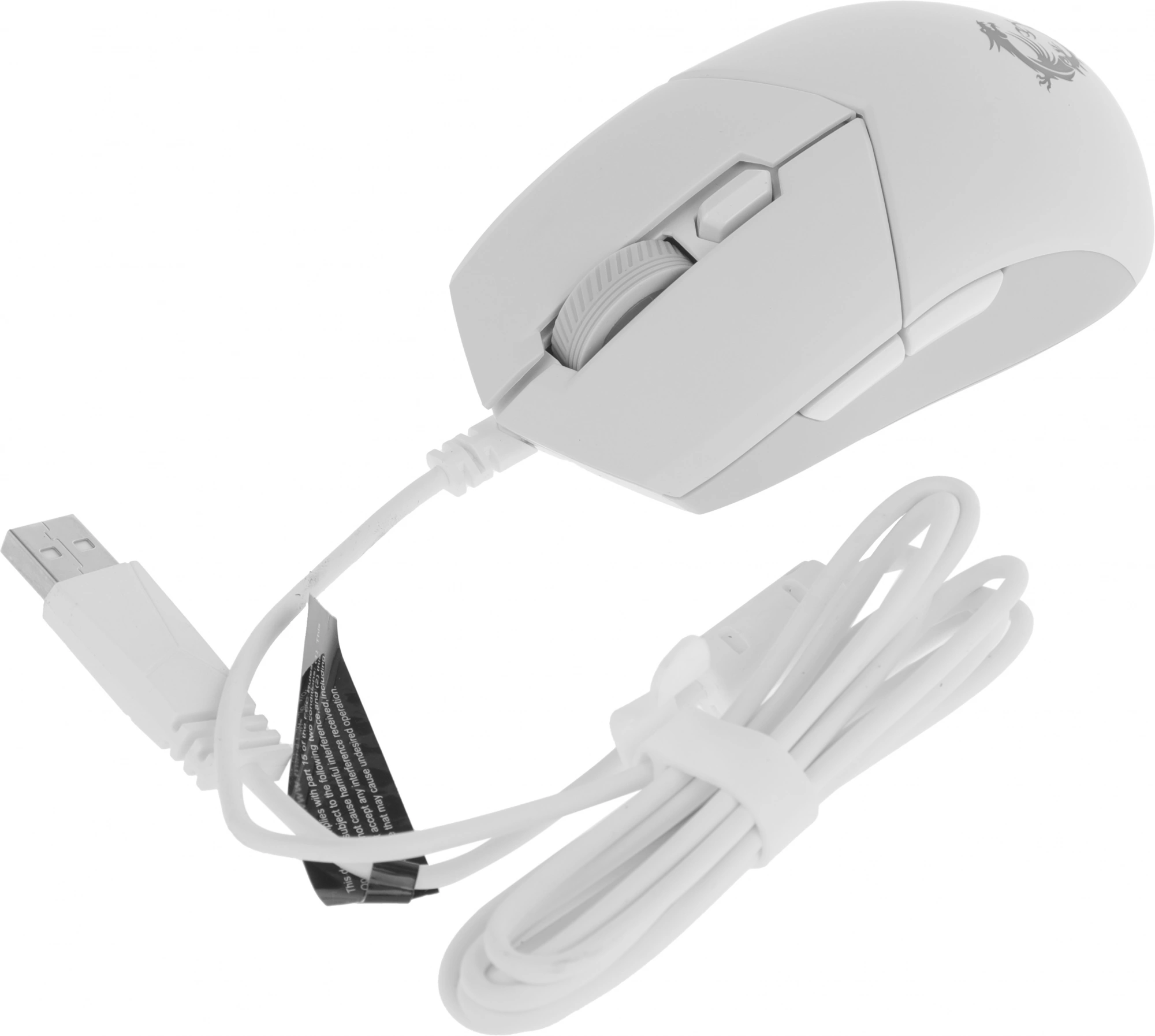 Мышь MSI Clutch GM11 белый оптическая 5000dpi USB 5but (S12-0401970-CLA)