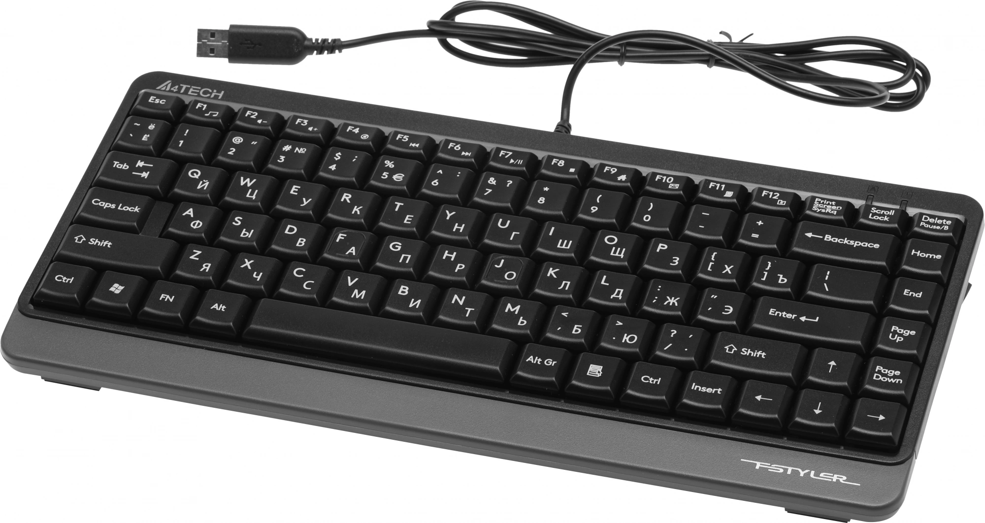 Клавиатура + мышь A4Tech Fstyler F1110 клав:черный/серый мышь:черный/серый USB Multimedia (F1110 GREY)