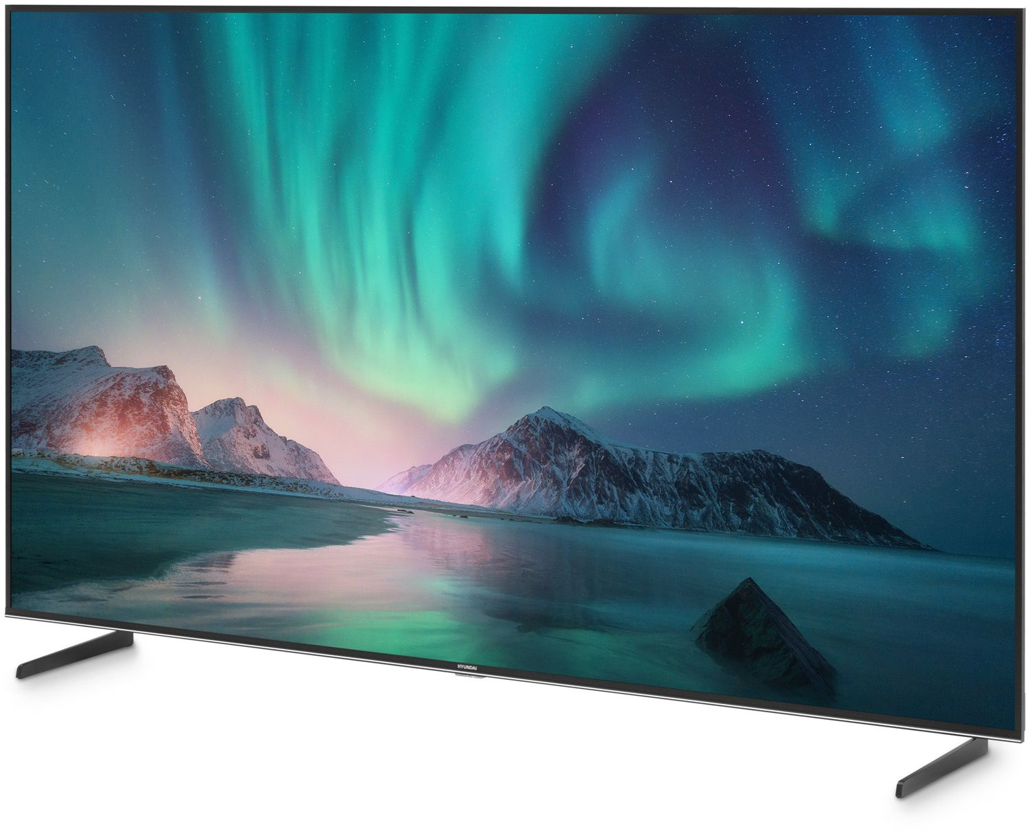 Телевизор LED Hyundai 85" H-LED85BU7007 Android TV Metal черный/черный 4K Ultra HD 60Hz DVB-T DVB-T2 DVB-C DVB-S DVB-S2 USB WiFi Smart TV