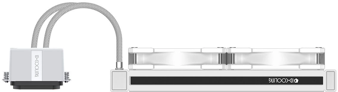 Система водяного охлаждения ID-Cooling Dashflow 240 Basic одноцветная Soc-AM4/1151/1200/2066/1700 белый 4-pin 15.2-35.2dB Al+Cu 260W 2250gr Ret (DASHFLOW 240 BASIC WHITE)