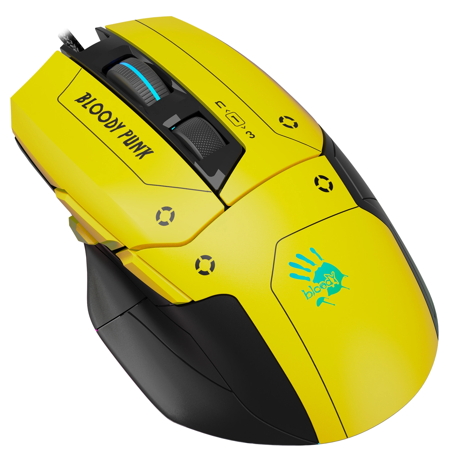 Мышь A4Tech Bloody W70 Max Punk желтый/черный оптическая 10000dpi USB 11but