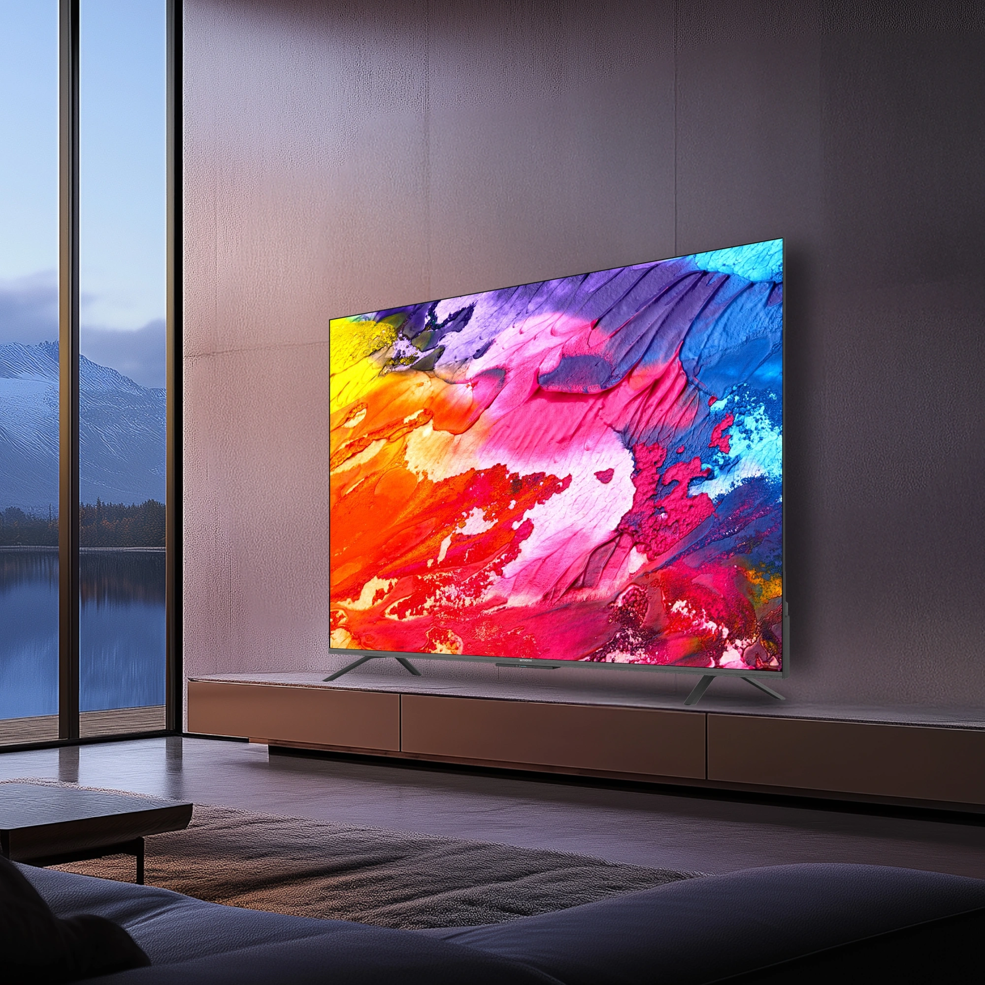Телевизор QLED Skyworth 50" 50Q66H Eye Care Frameless черный 4K Ultra HD 60Hz MEMC DVB-T DVB-T2 DVB-C DVB-S DVB-S2 USB WiFi Smart TV