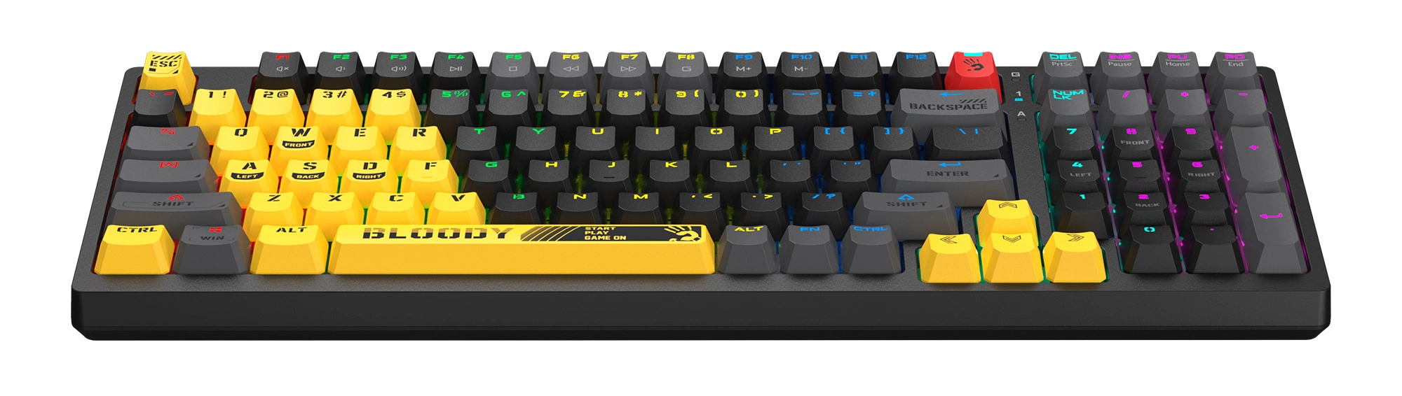 Клавиатура A4Tech S98 механическая желтый USB for gamer LED (SPORTS LIME) кабель 1.8м