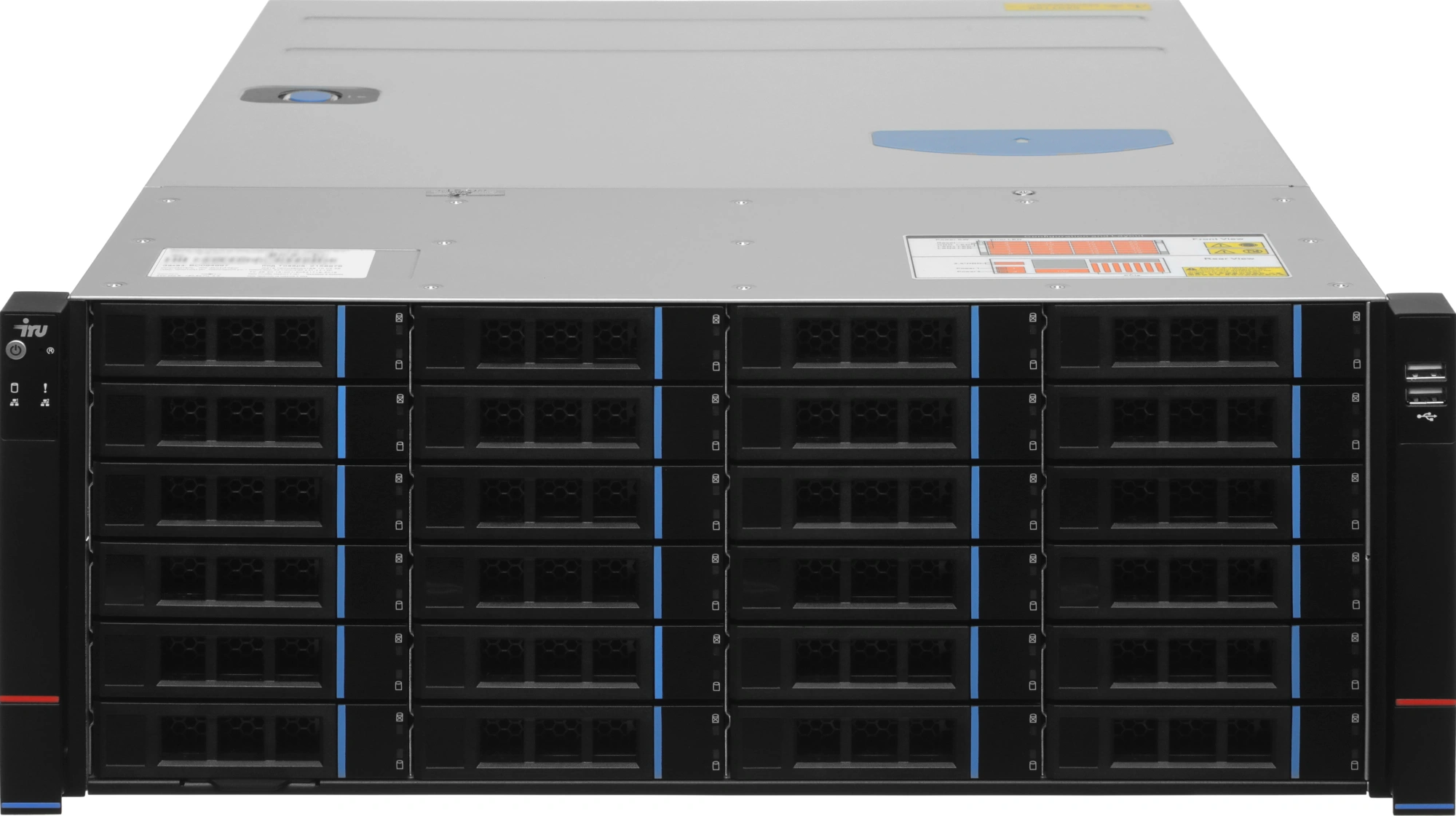 Сервер IRU Rock s4124p 1x6248 2x16Gb 1x500Gb M.2 SSD 9460-8i XL710 2x1600W w/o OS (2158976)