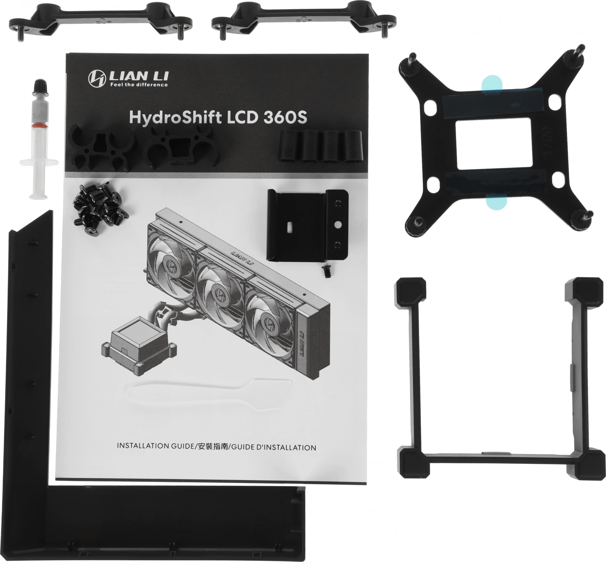 Система водяного охлаждения Lian-Li HydroShift LCD 360S Soc-AM5/AM4/1700/1851 черный 4-pin 29.8dB Al+Cu LCD 330W Ret (G89.GHSLCD36SB.R0)