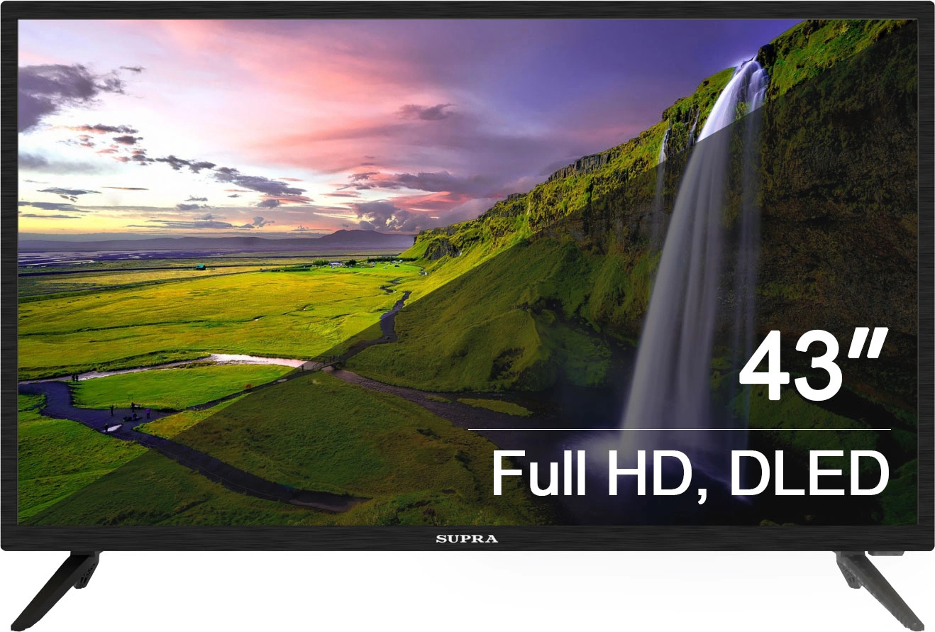 Телевизор LED Supra 43" STV-LC43LT0045F черный FULL HD 60Hz DVB-T DVB-T2 DVB-C USB (RUS)