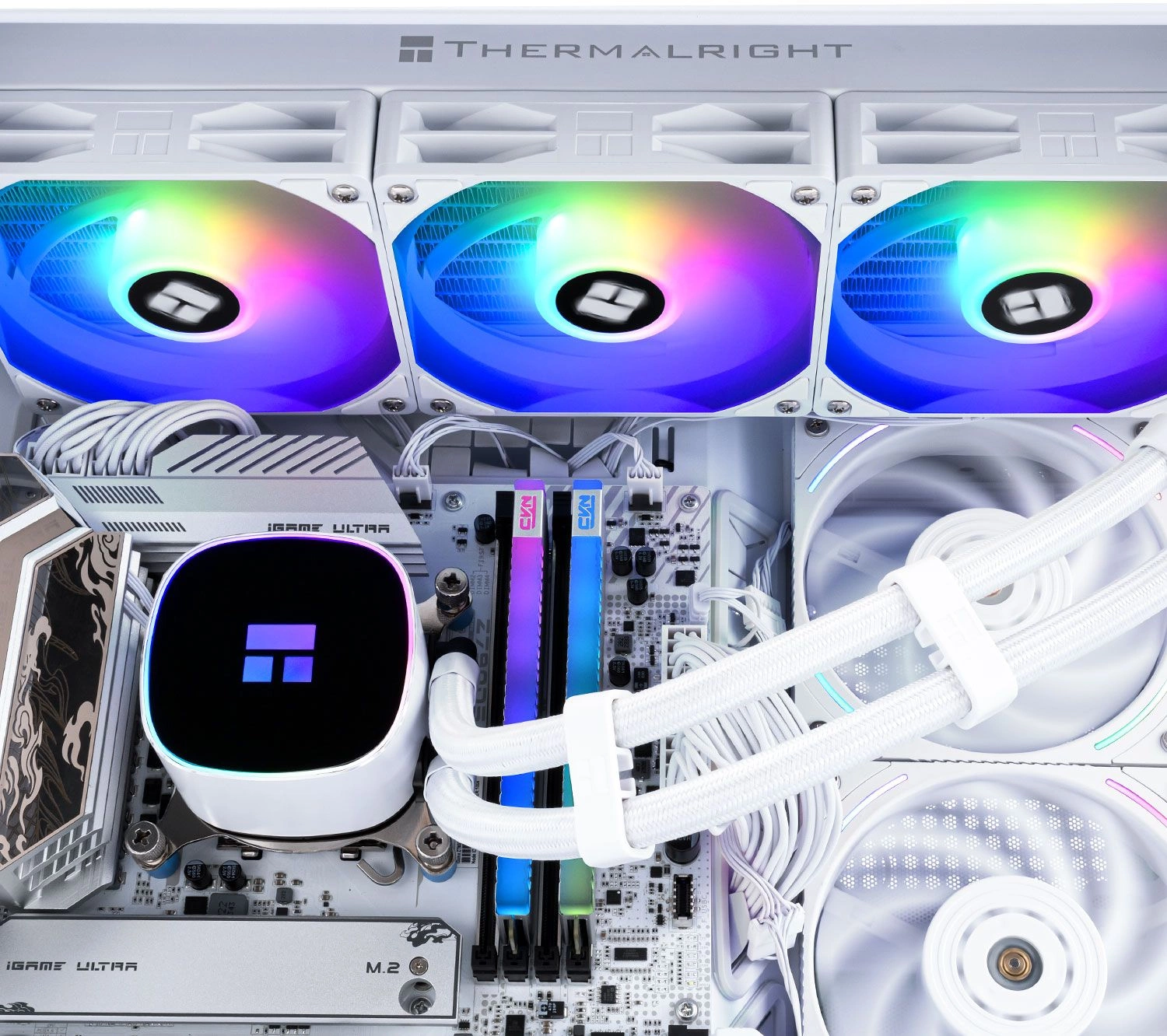 Система водяного охлаждения Thermalright Frozen Horizon 360 V2 ARGB Soc-AM5/AM4/1200/1700/1851 белый 4-pin 29.5dB Al Ret (F-HORIZON-360-WH-V2)