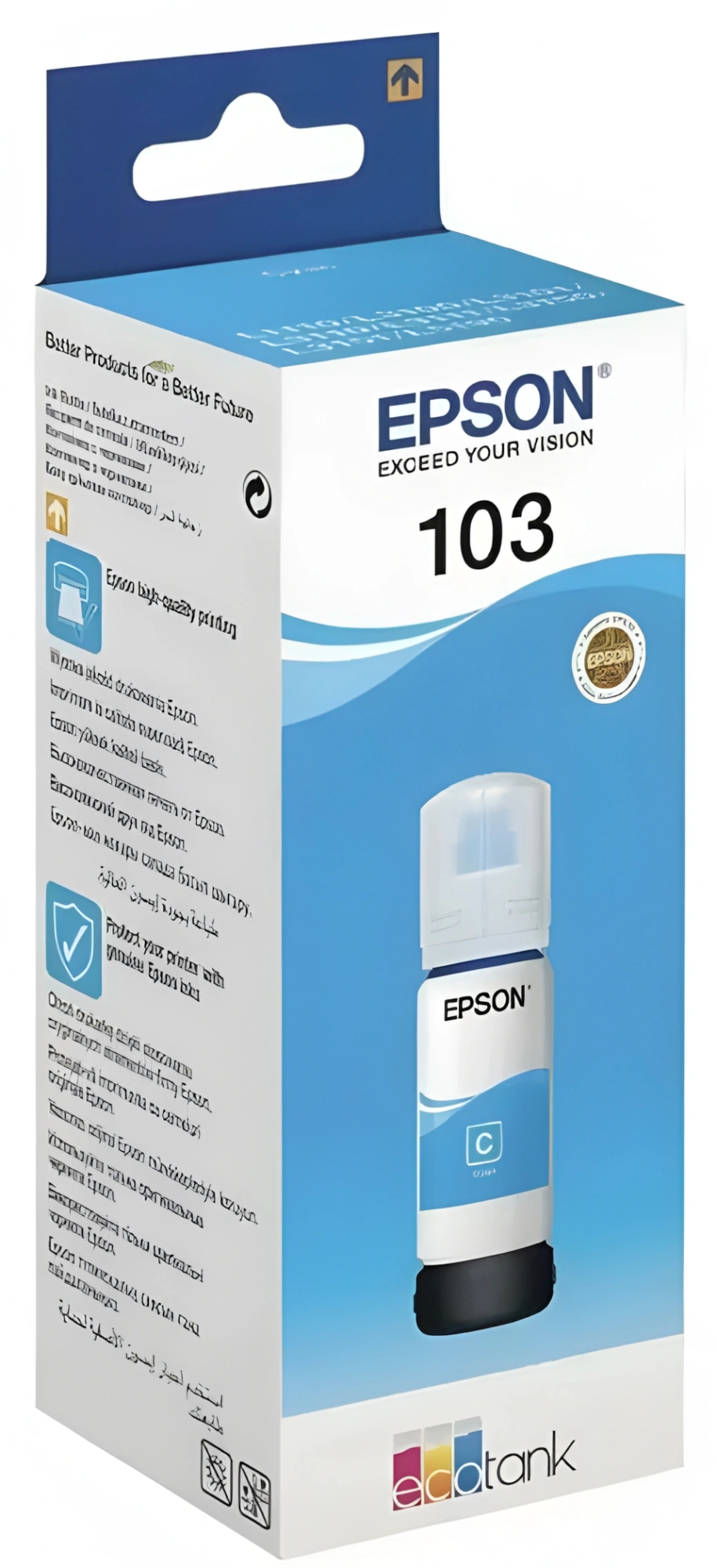 Чернила Epson 103 C13T00S24A голубой65мл для Epson L3100/3110/3150