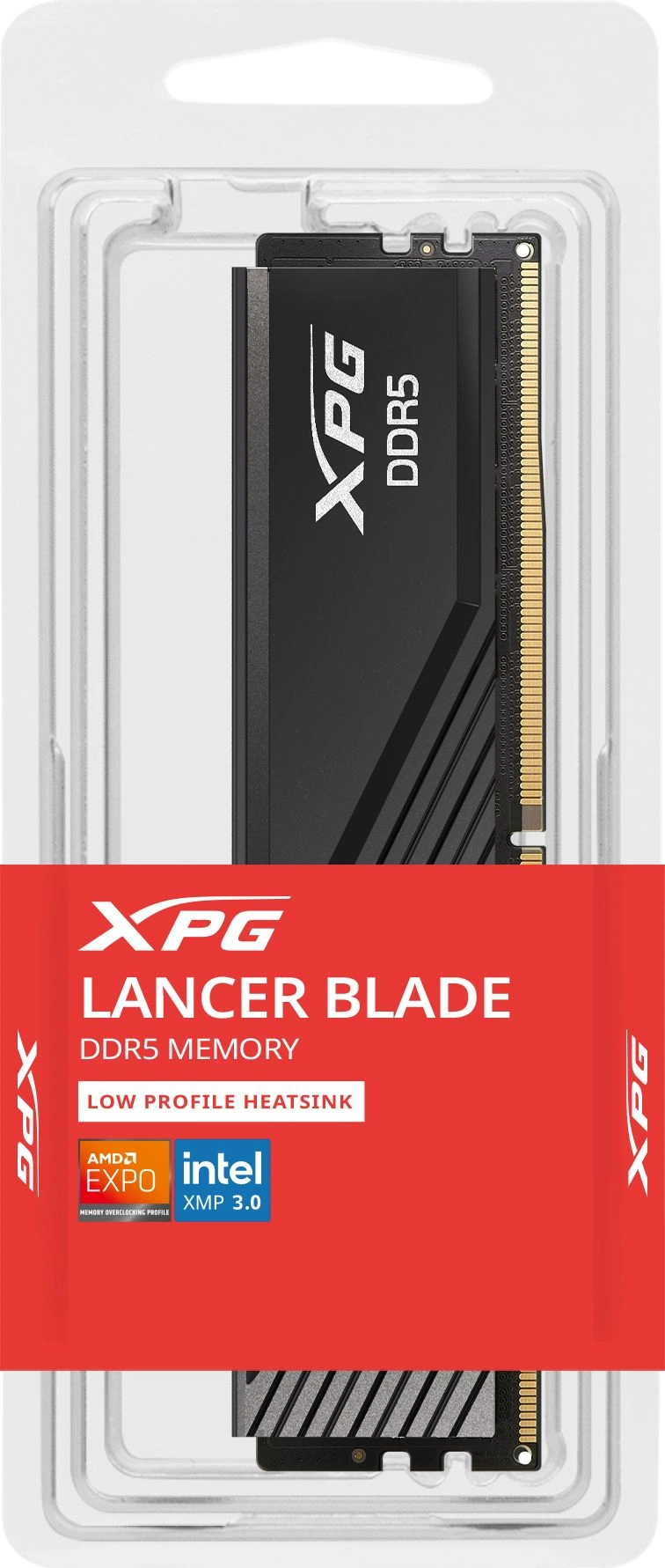 Память DDR5 16GB 5600MHz A-Data AX5U5600C4616G-SLABBK XPG Lancer Blade RTL Gaming PC5-44800 CL46 DIMM ECC 288-pin 1.1В kit dual rank с радиатором Ret
