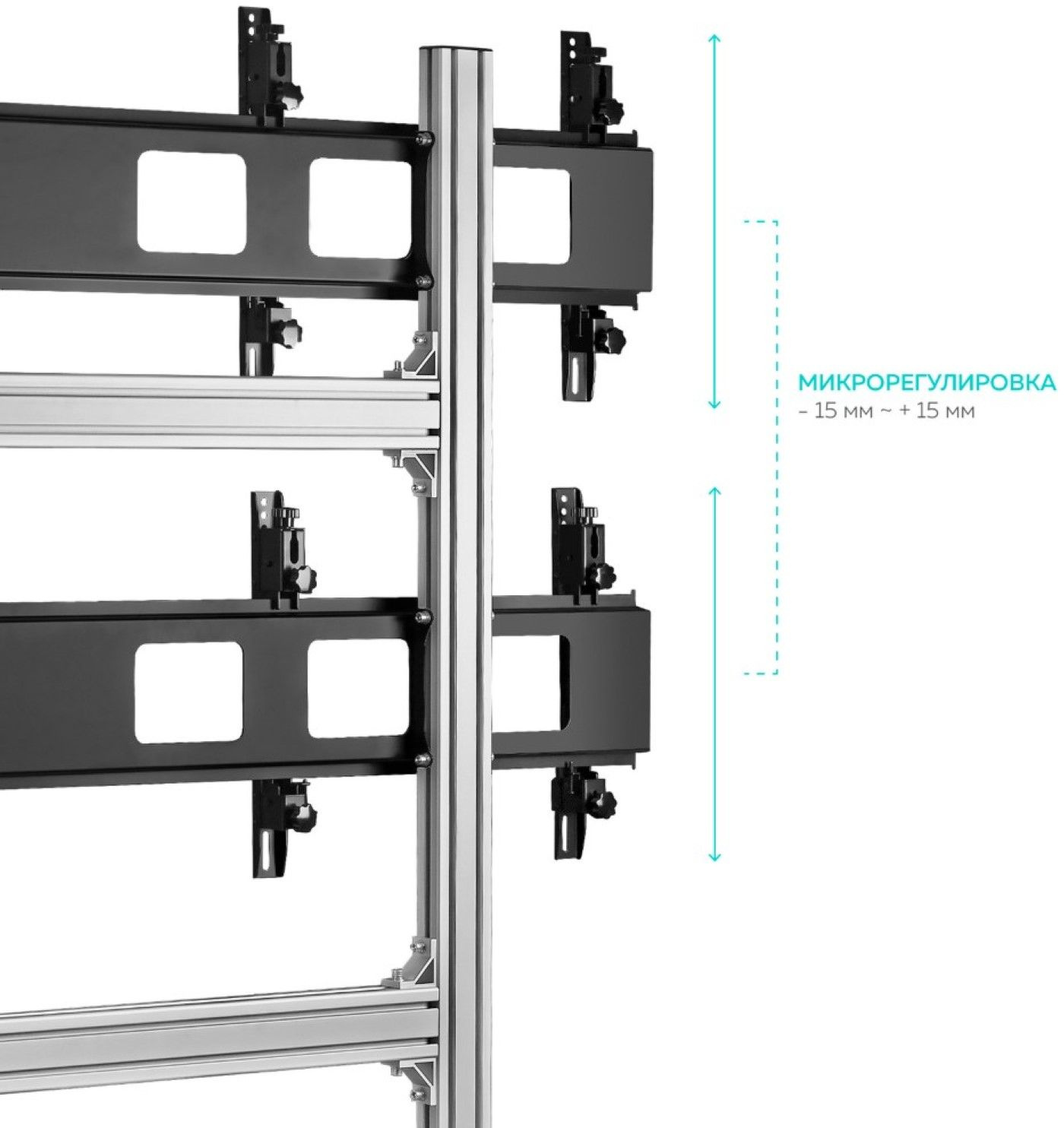 Подставка для телевизора Onkron FSPRO2L-22 серебристый 40"-55" макс.200кг напольный мобильный