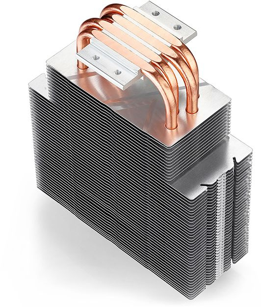 Устройство охлаждения(кулер) Deepcool Gammaxx 400 Blue Basic одноцветная Soc-AM5/AM4/1200/1700/1851 черный 4-pin 18-30dB Al+Cu 130W 640gr Ret (DP-MCH4-GMX400P-BL)
