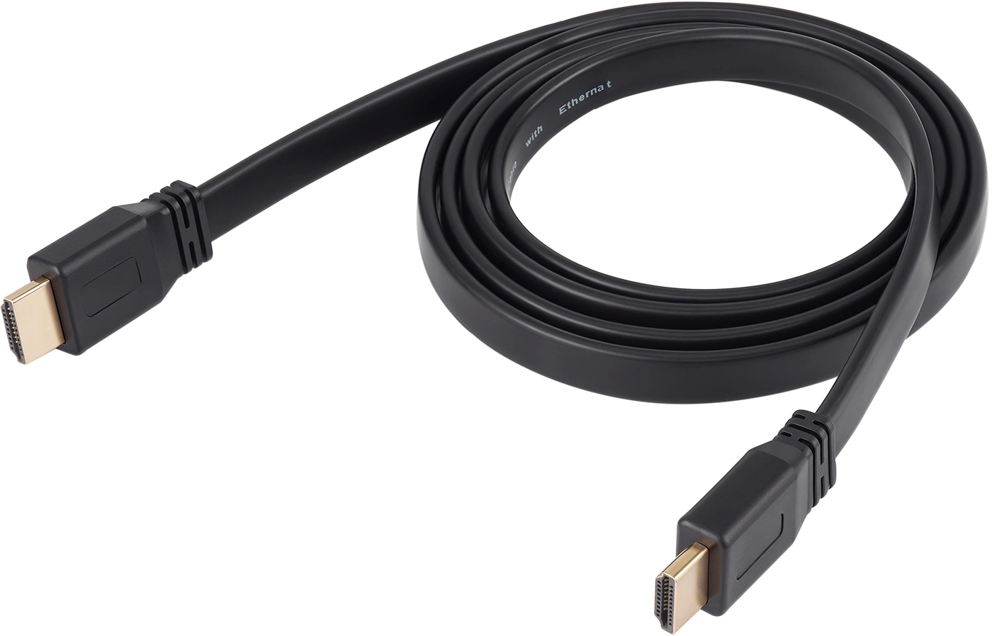 Кабель аудио-видео Buro BU-HDMI-FLAT-v1.4-1.5m HDMI (m)/HDMI (m) 1.5м. черный