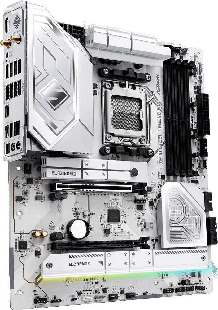 Материнская плата Asrock X870 STEEL LEGEND WIFI Socket AM5 AMD X870 4xDDR5 ATX AC`97 8ch(7.1) 2.5Gg RAID+HDMI