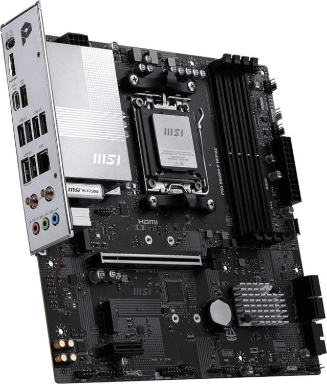 Материнская плата MSI PRO B840M-P WIFI6E Socket AM5 AMD B840 4xDDR5 ATX AC`97 8ch(7.1) 2.5Gg RAID+HDMI