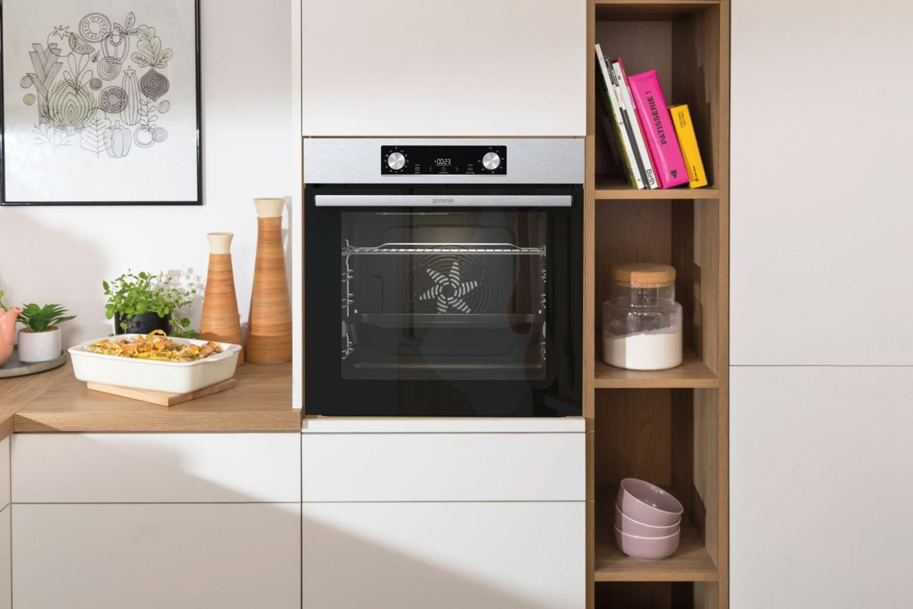 Духовой шкаф Электрический Gorenje BO6735E05X нержавеющая сталь/черный