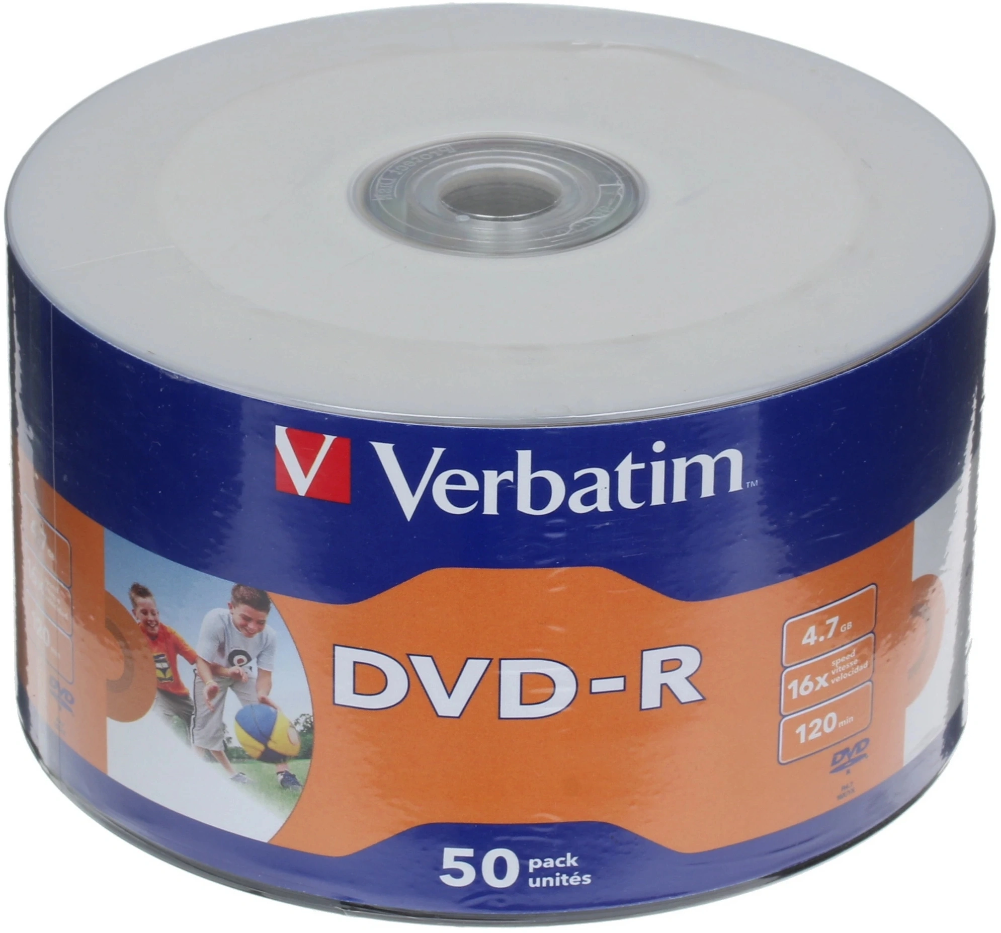 Диск DVD-R Verbatim 4.7Gb 16x bulk (50шт) Printable (43793)