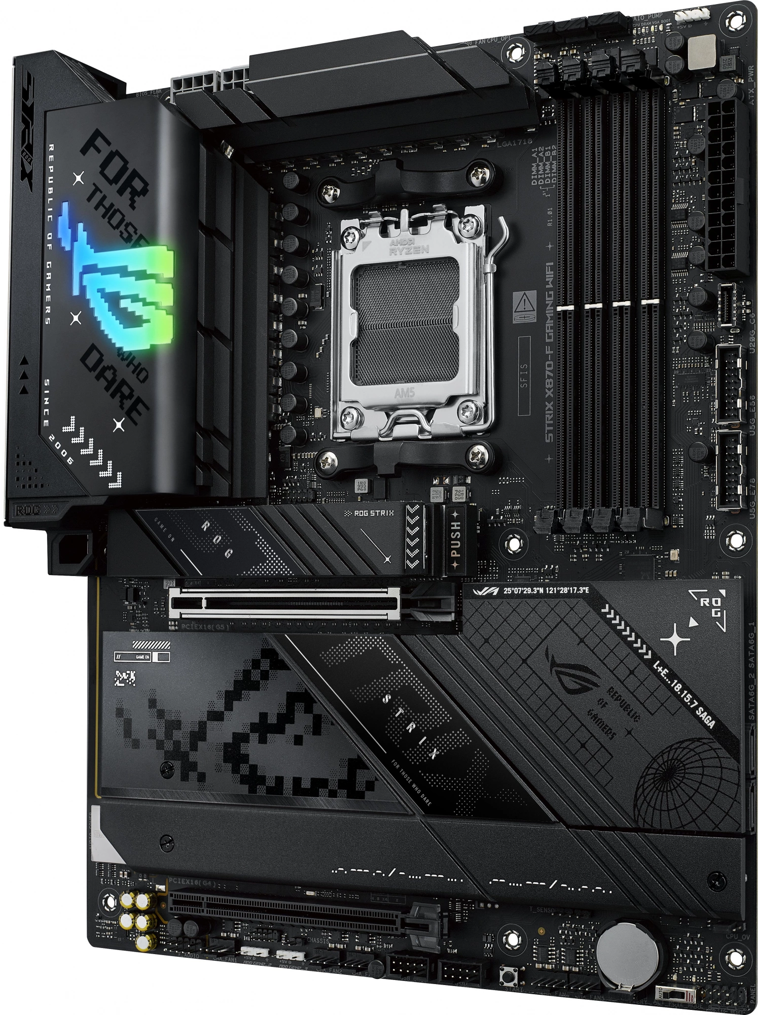 Материнская плата Asus ROG STRIX X870-F GAMING WIFI Socket AM5 AMD X870 4xDDR5 ATX AC`97 8ch(7.1) 2.5Gg RAID+HDMI+DP