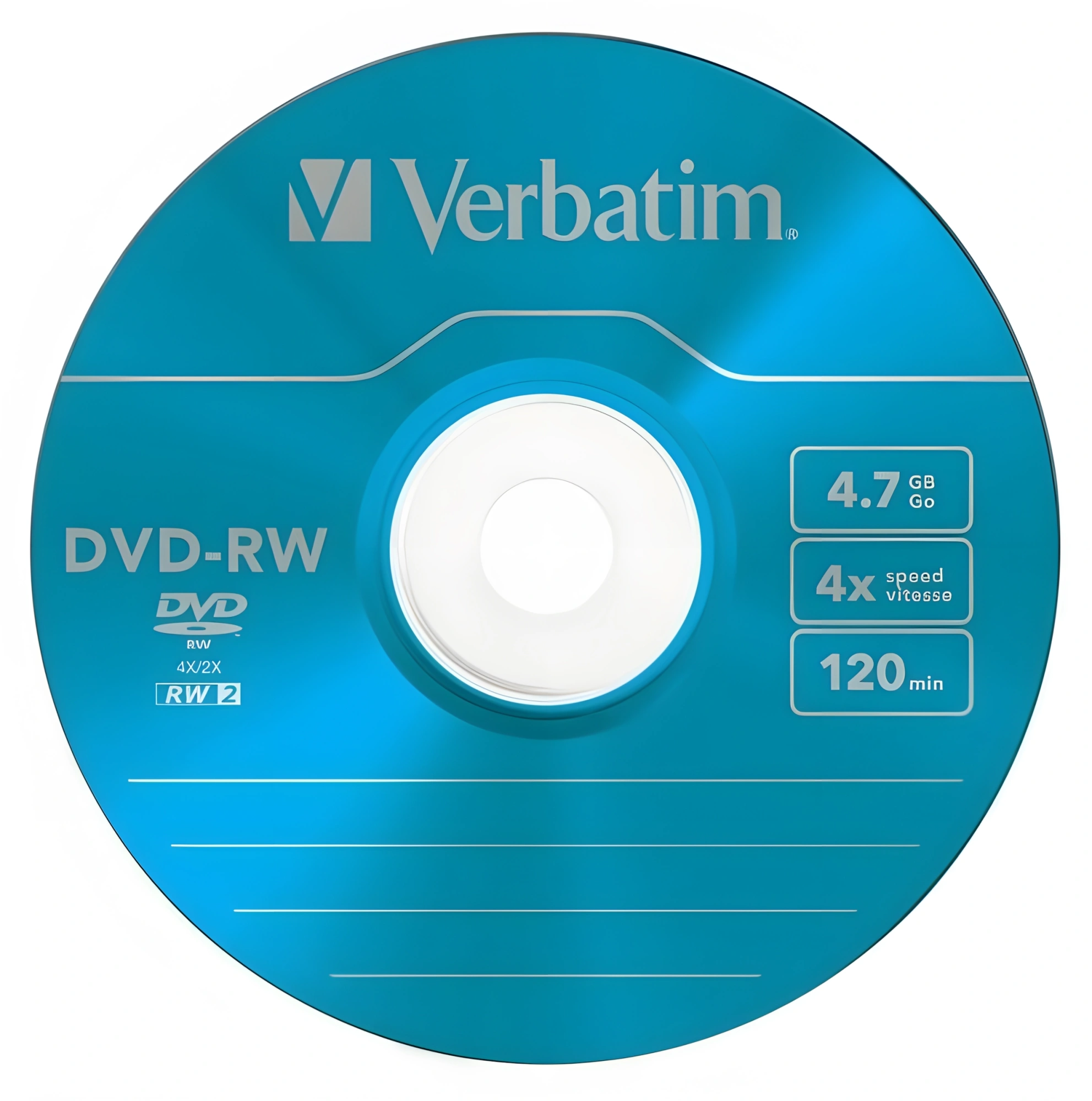 Диск DVD-RW Verbatim 4.7Gb 4x Slim case (5шт) Color (43563)
