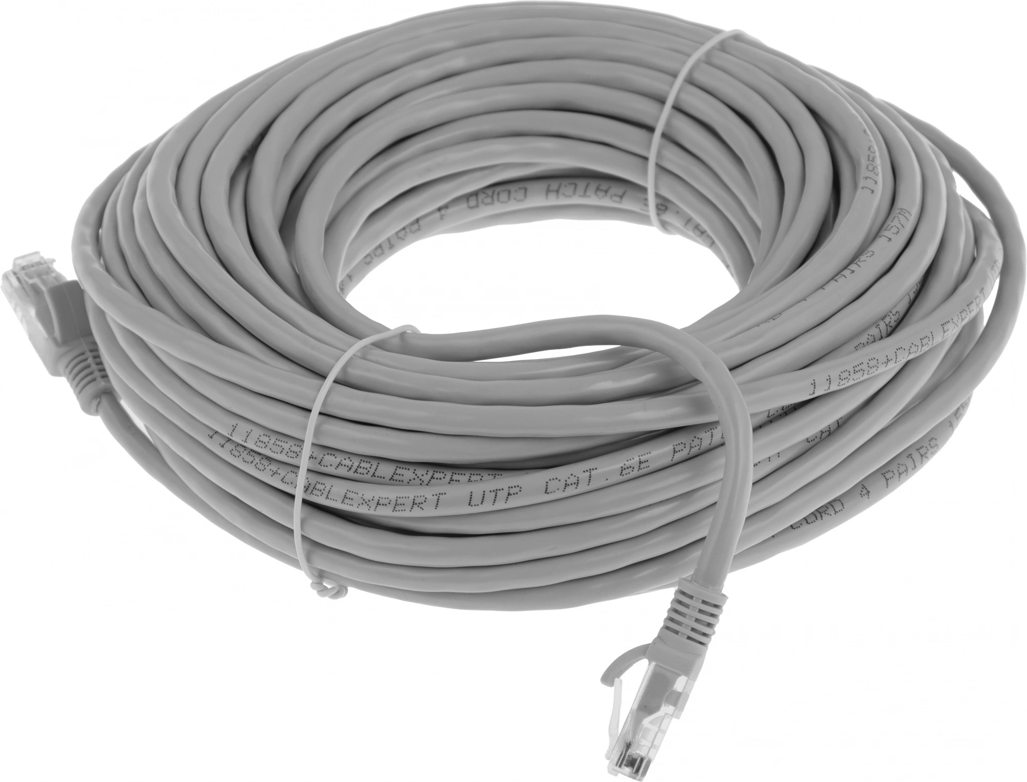 Патч-корд Premier PP6U-20M 10000Гбит/с UTP 4 пары cat.6 CCA molded 20м серый RJ-45 (m)-RJ-45 (m)