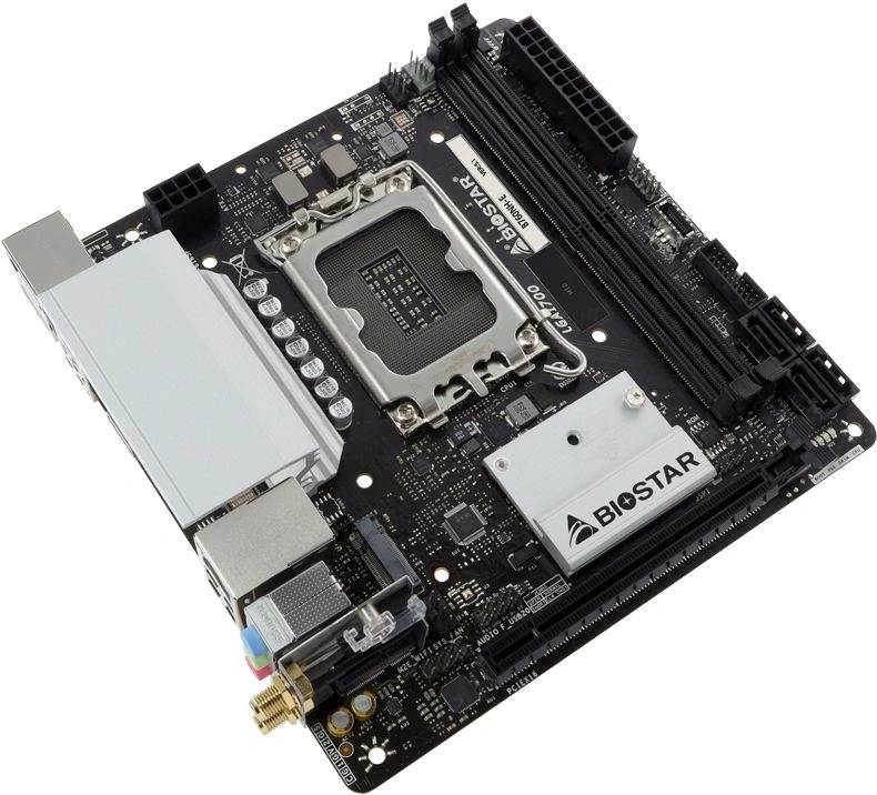 Материнская плата Biostar B760NH-E Soc-1700 Intel B760 2xDDR5 mini-ITX AC`97 8ch(7.1) 2.5Gg RAID+HDMI+DP