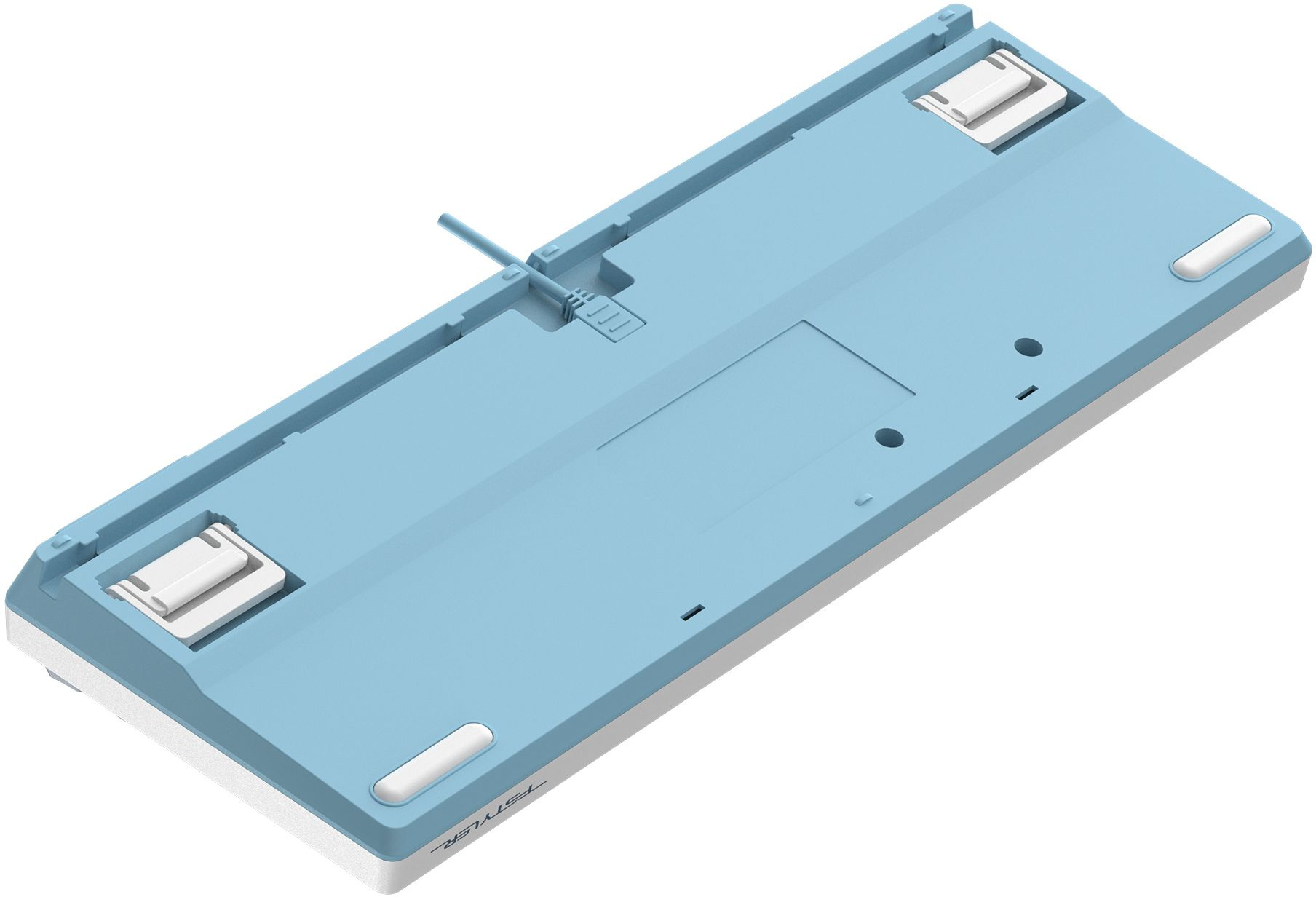 Клавиатура A4Tech FS300 механическая белый/синий USB for gamer LED (FS300 PANDA SNOWBOARDING) кабель 1.8м