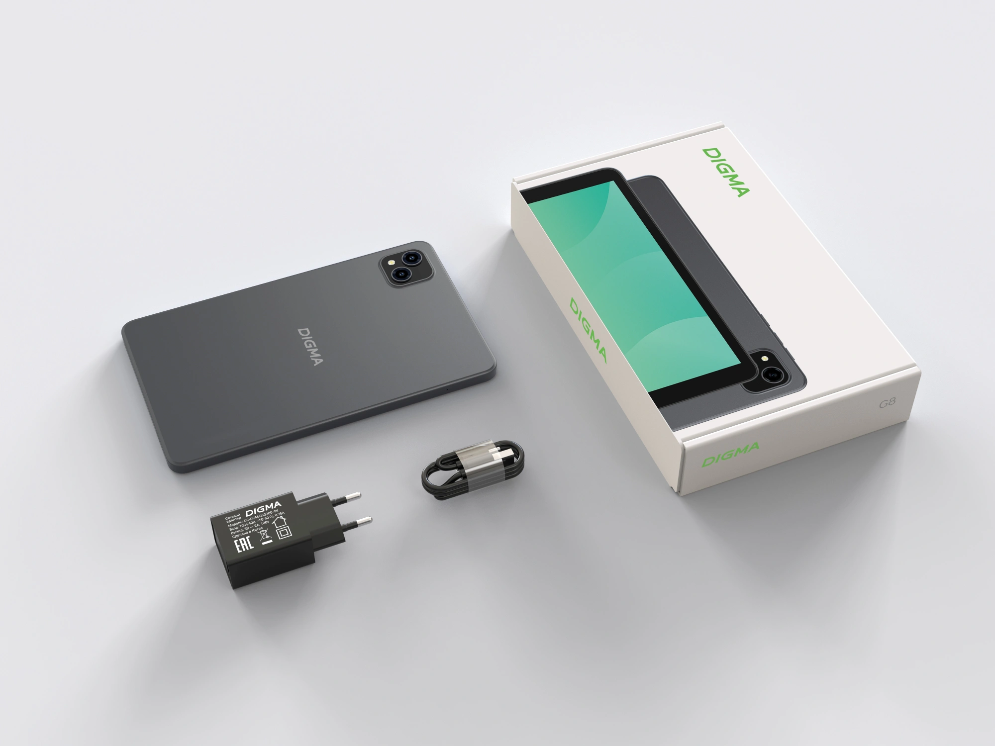 Планшет Digma G8 SC9863A (1.6) 8C RAM3Gb ROM32Gb 8" IPS 1280x800 4G Android 15 Go темно-серый 5Mpix 2Mpix BT WiFi microSD 128Gb 4000mAh 191hrs