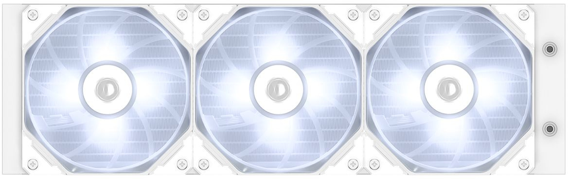 Система водяного охлаждения ID-Cooling Dashflow 360 Basic одноцветная Soc-AM5/AM4/1151/1200/2066/1700 белый 4-pin 15.2-35.2dB Al+Cu 350W Ret (DASHFLOW 360 BASIC WHITE)