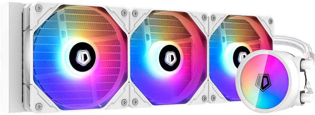 Система водяного охлаждения ID-Cooling Zoomflow 360 XT ARGB Soc-AM5/AM4/1200/1700/1851 белый 4-pin 14-35dB Al+Cu 350W Ret (ZOOMFLOW 360 XT SNOW)