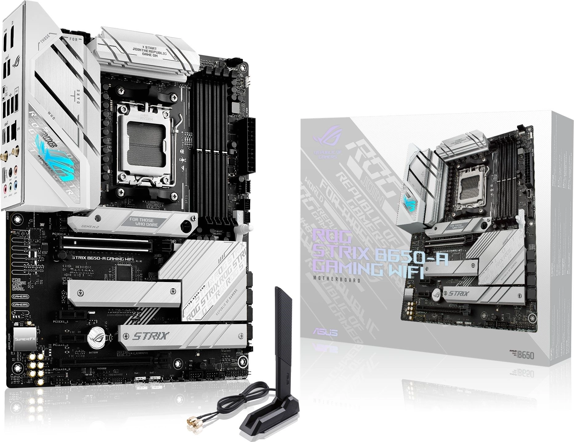 Материнская плата Asus ROG STRIX B650-A GAMING WIFI Socket AM5 AMD B650 4xDDR5 ATX AC`97 8ch(7.1) 2.5Gg RAID+HDMI+DP