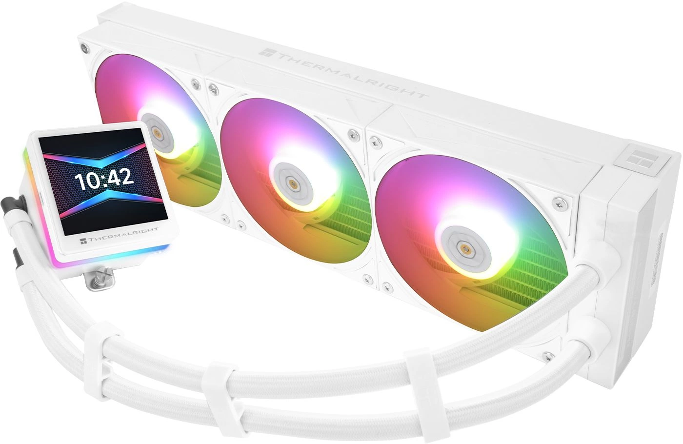 Система водяного охлаждения Thermalright Grand Vision 360 ARGB Soc-AM5/AM4/1151/1200/2066/2011/1700 белый 4-pin 29.4dB Al LCD Ret (G-VISION-360-WH-ARGB)
