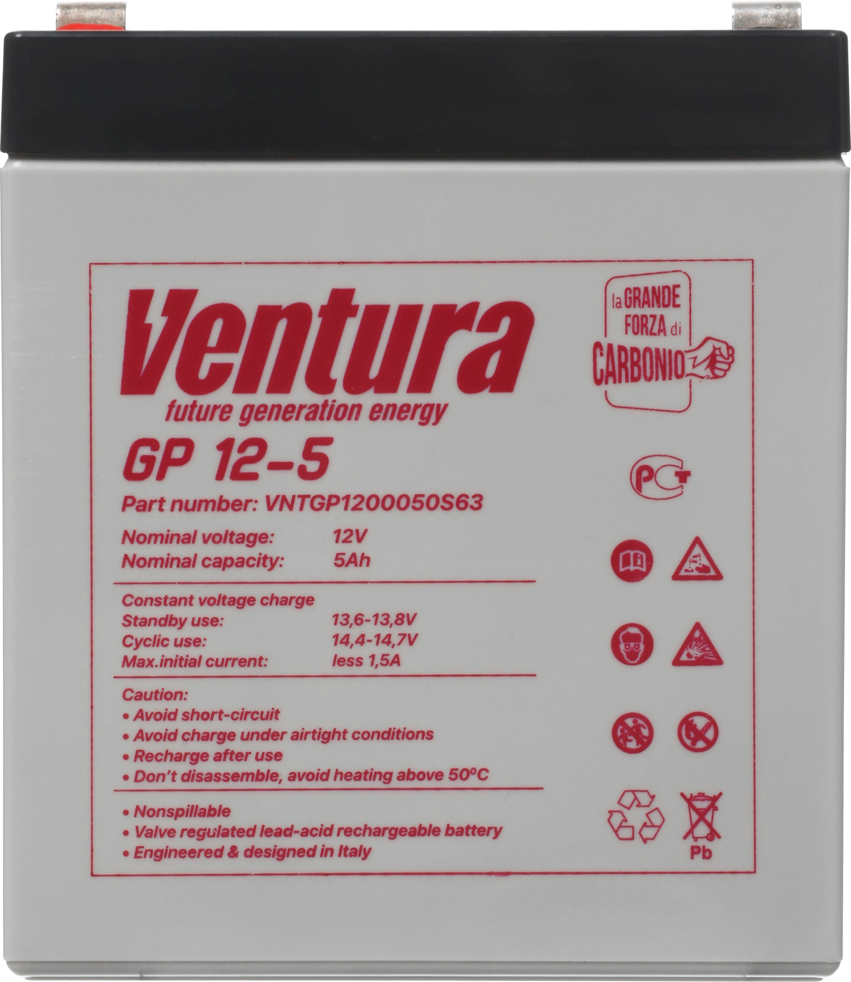 Батарея для ИБП Ventura GP 12-5 12В 5Ач