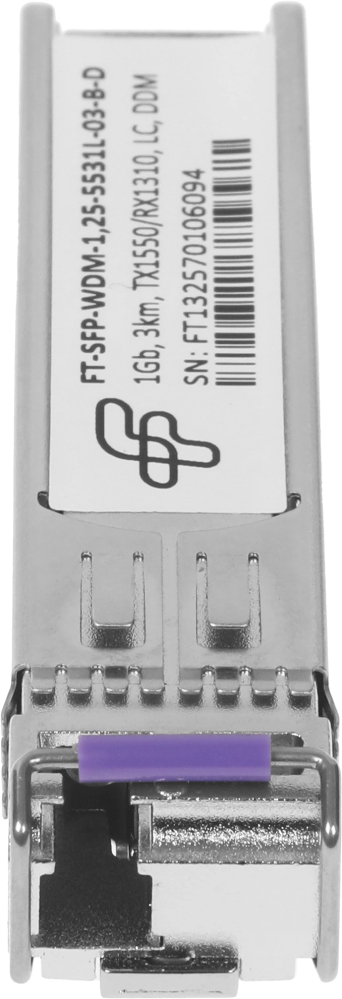 Трансивер Future Technologies FT-SFP-WDM-1,25-5531L-03-B-D оптич. SFP WDM SM 1.25Гбит/с Tx:1550нм Rx:1310нм до 3км