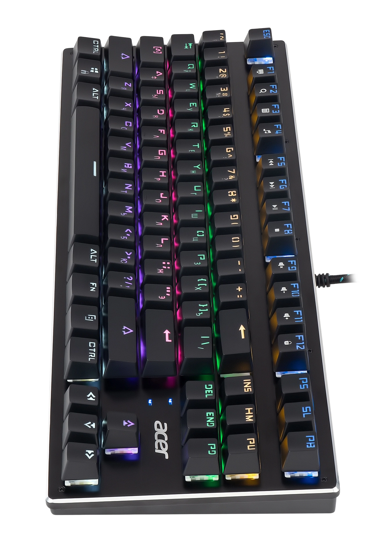 Клавиатура Acer OKW126 механическая черный USB Multimedia for gamer для ноутбука LED (ZL.KBDEE.00G) кабель 1.8м