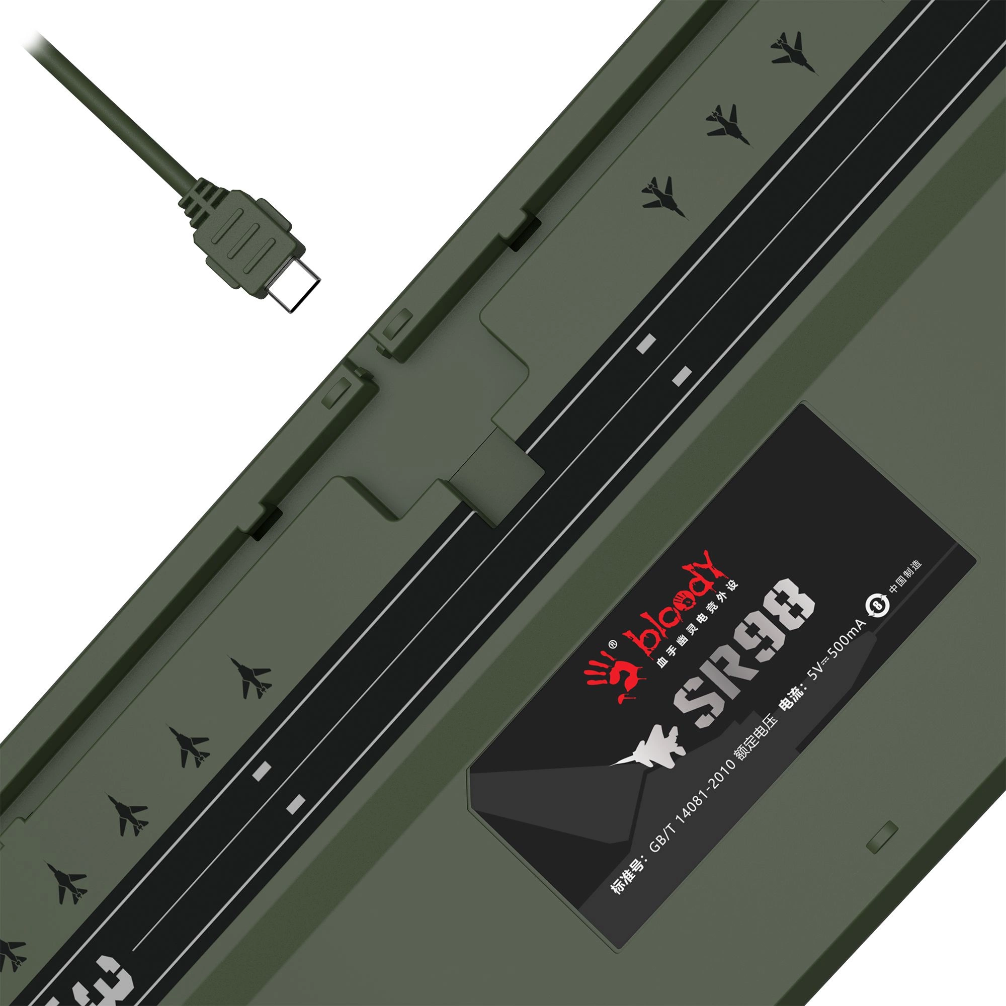 Клавиатура A4Tech S98 Aviator механическая зеленый USB for gamer LED кабель 1.8м