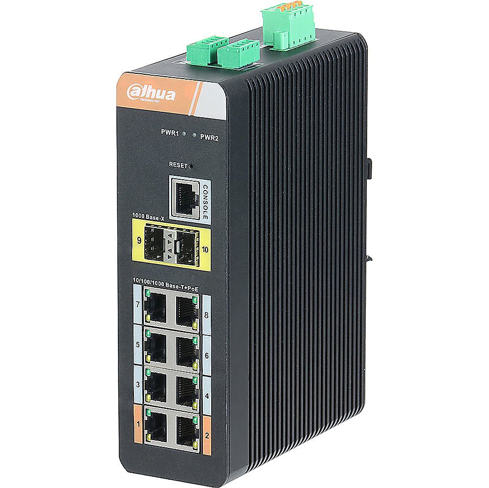 Промышленный коммутатор Dahua DH-PFS4210-8GT-DP  10-портовый гигабитный