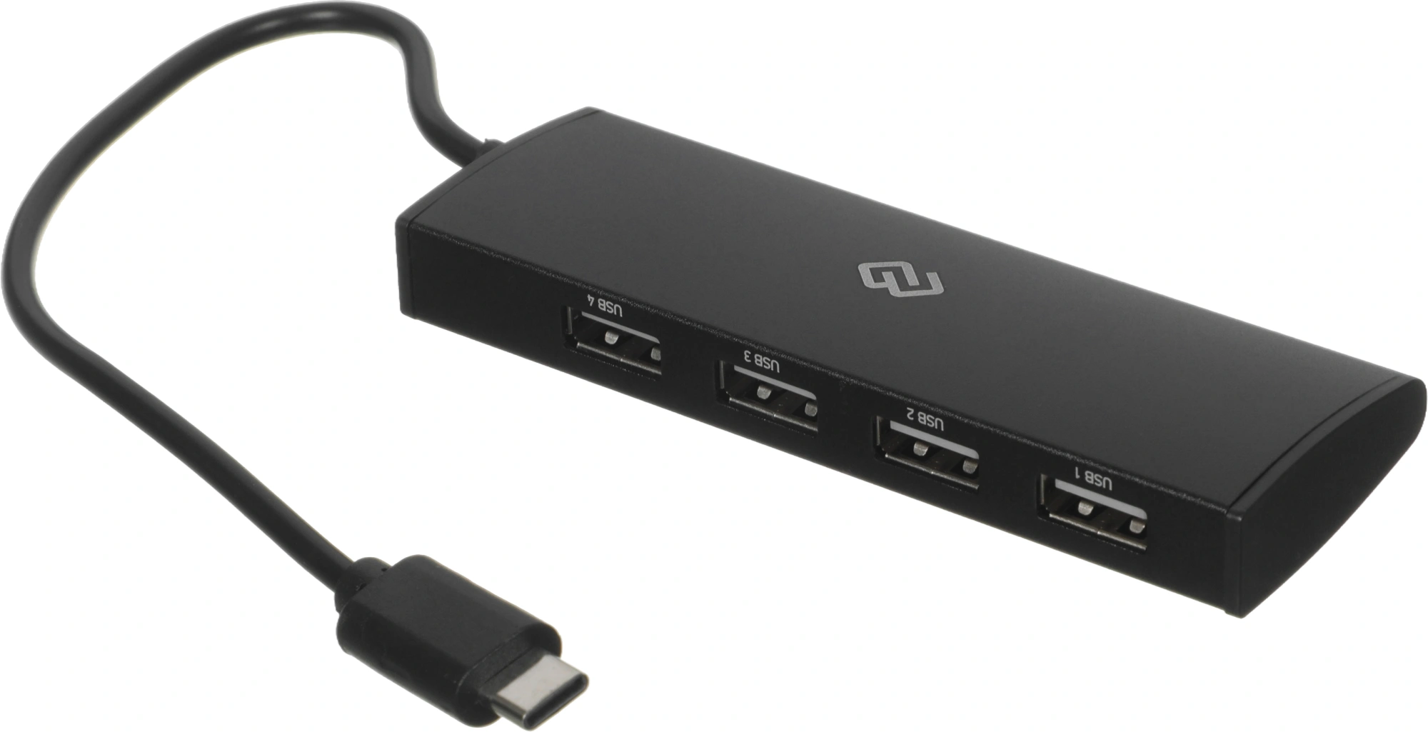 Разветвитель USB-C Digma HUB-4U2.0-UC-B 4порт. черный
